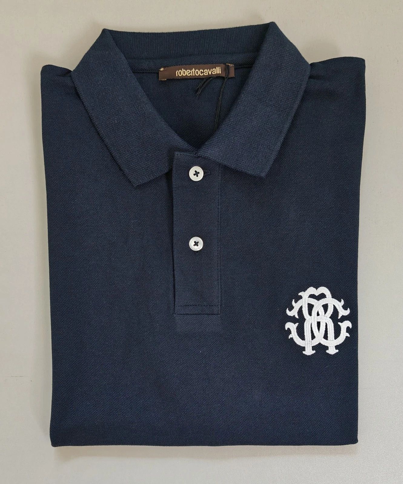 Roberto Cavalli Robert Cavalli RC Monogram-Embroidered Polo Shirt T / 6004 Size US L / EU 52-54 / 3 - 1 Thumbnail