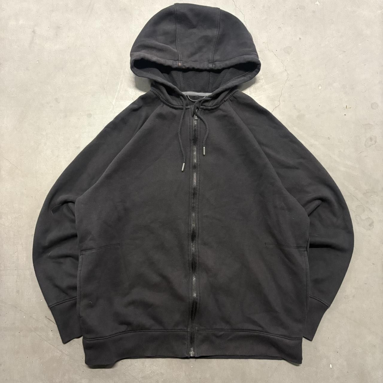 Vintage Crazy 2Vintage Y2K/20000s Blank Black Streetwear Style Minimalistic Zipup Hoodie! Size US L / EU 52-54 / 3 - 1 Thumbnail