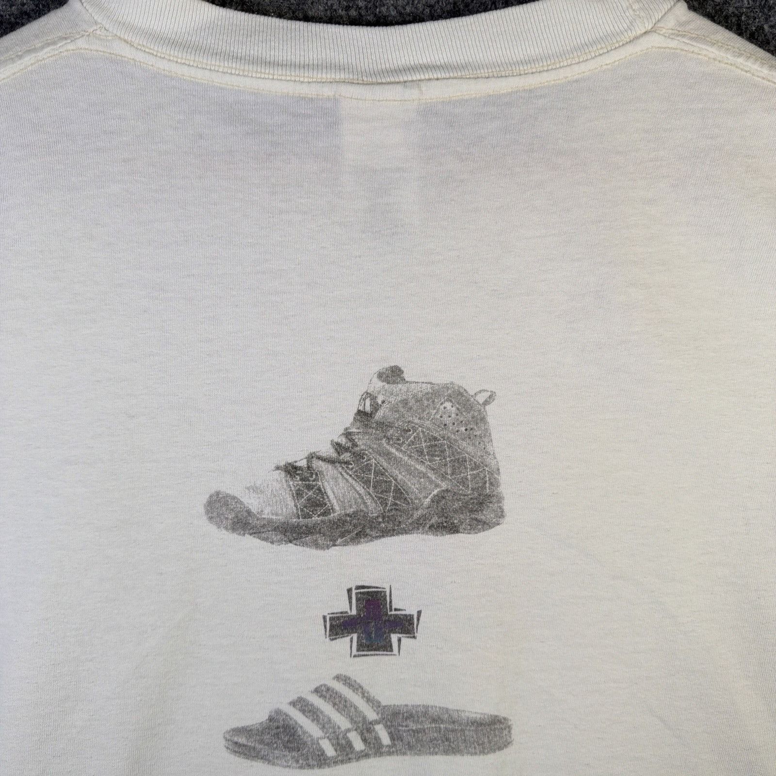 Adidas Vintage Adidas Shirt XL White 90s Sandal Shoe Sneaker ACG Size US XL / EU 56 / 4 - 8 Thumbnail