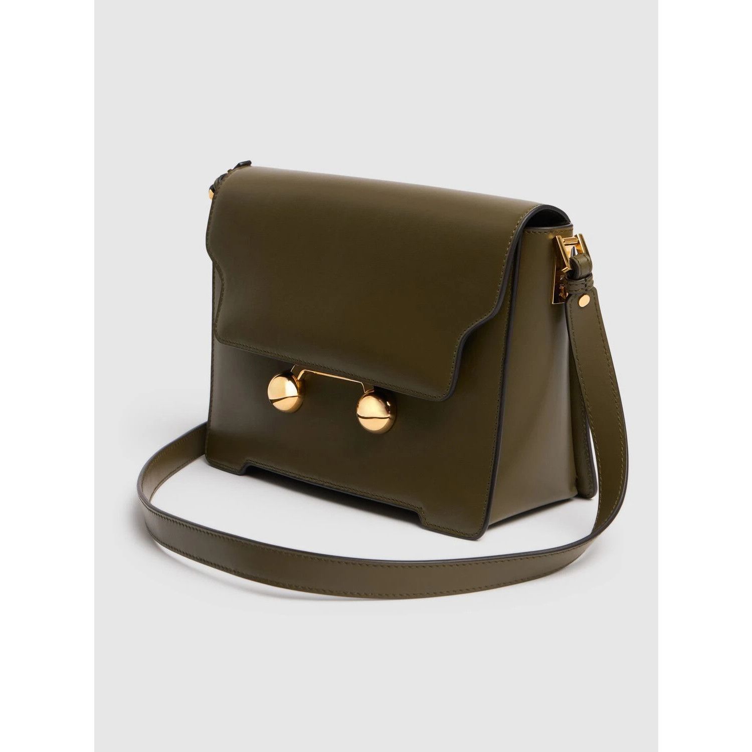 Marni MARNI Trunkaroo Medium Deep Sage Green Leather Shoulder Bag Size ONE SIZE - 2 Thumbnail