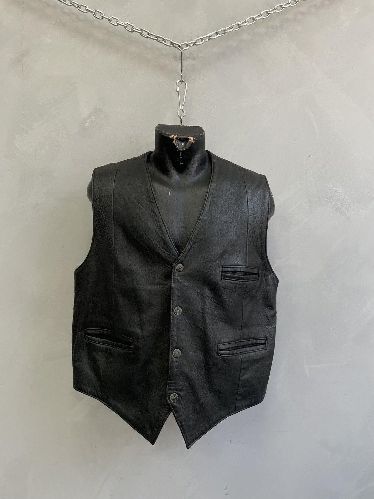 Harley Davidson Harley davidson style leather vest punk gothic y2k Size US L / EU 52-54 / 3 - 1 Thumbnail