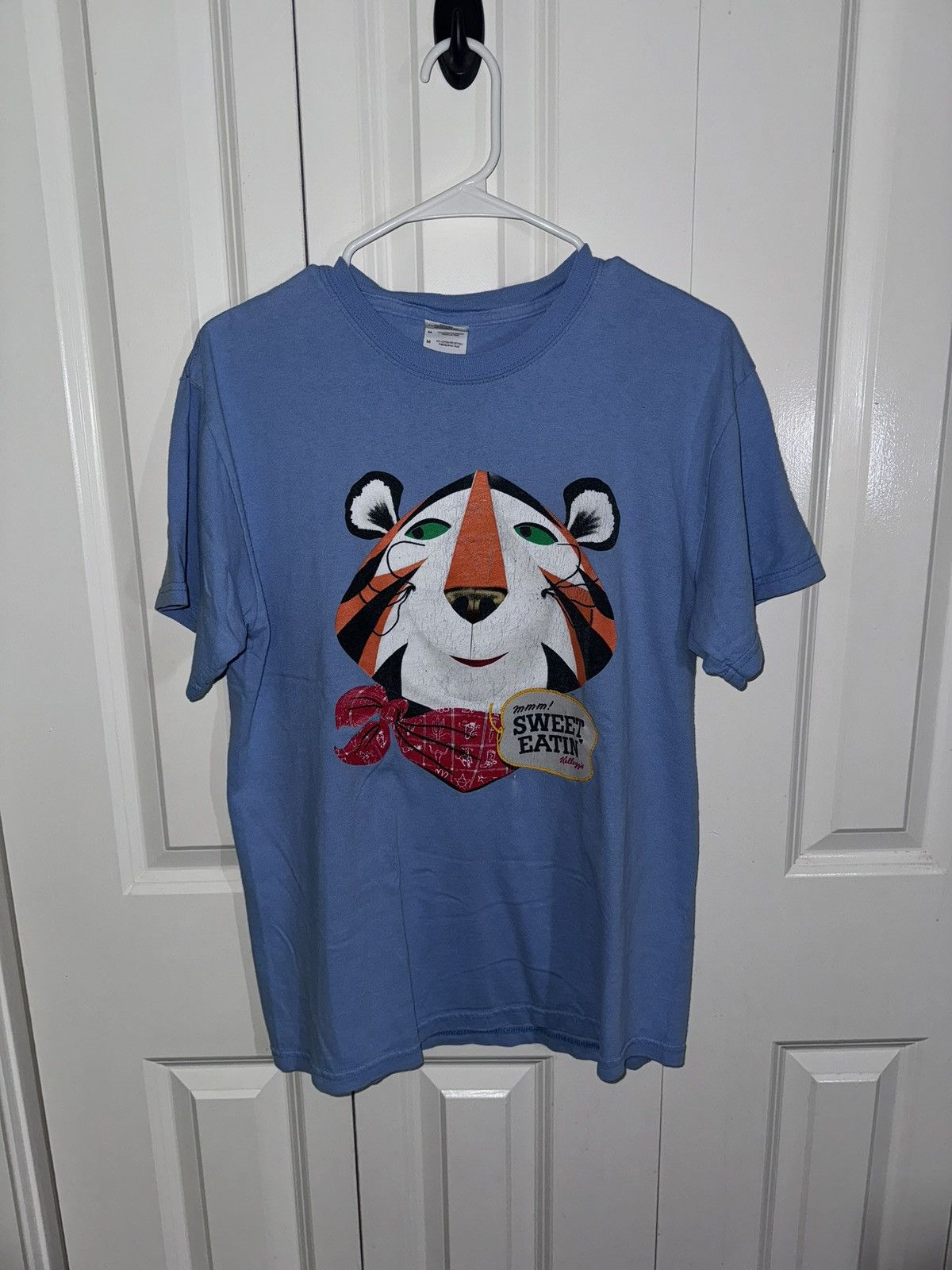 Gildan × Vintage Tony The Tiger Sweet Eeatin' Kelloggs Cereal Y2K Tee Size US M / EU 48-50 / 2 - 1 Thumbnail