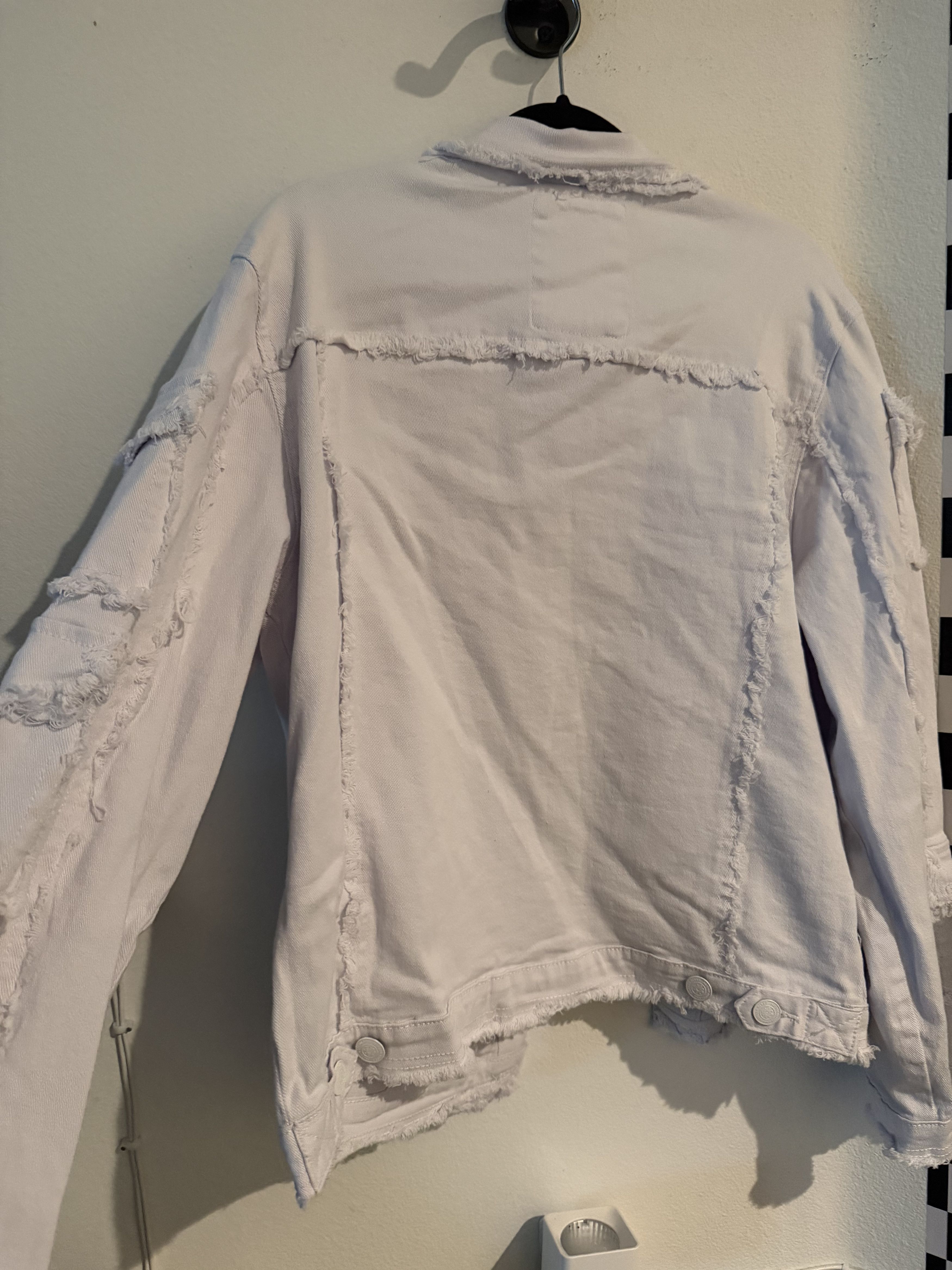 Other Copper Rivet White Distressed Denim Jacket Size US L / EU 52-54 / 3 - 3 Thumbnail