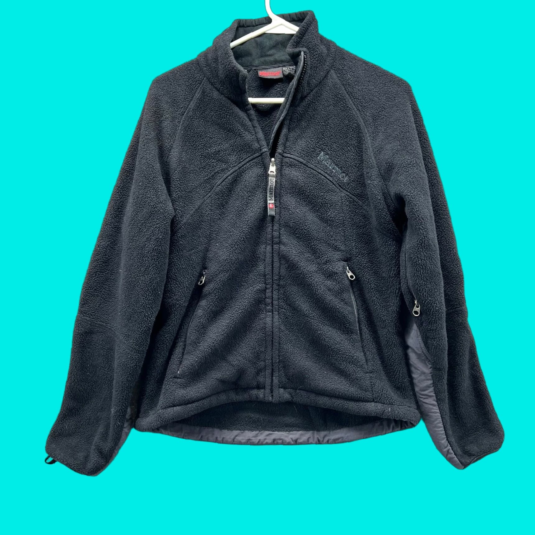 Marmot Marmot Jacket Women Medium Black Full Zip Polyester Fleece Vtg Winter Sweater Size M / US 6-8 / IT 42-44 - 1 Thumbnail