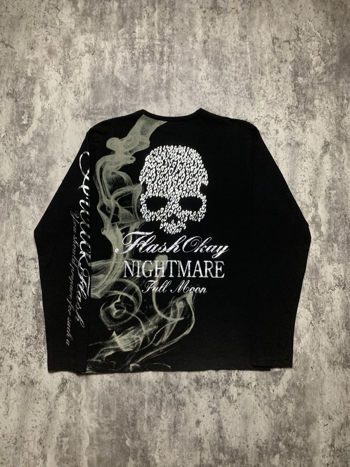 Japanese Brand Y2K Defective Struct Smoke Skull Leopard gothic vkei Style Size US L / EU 52-54 / 3 - 2 Thumbnail