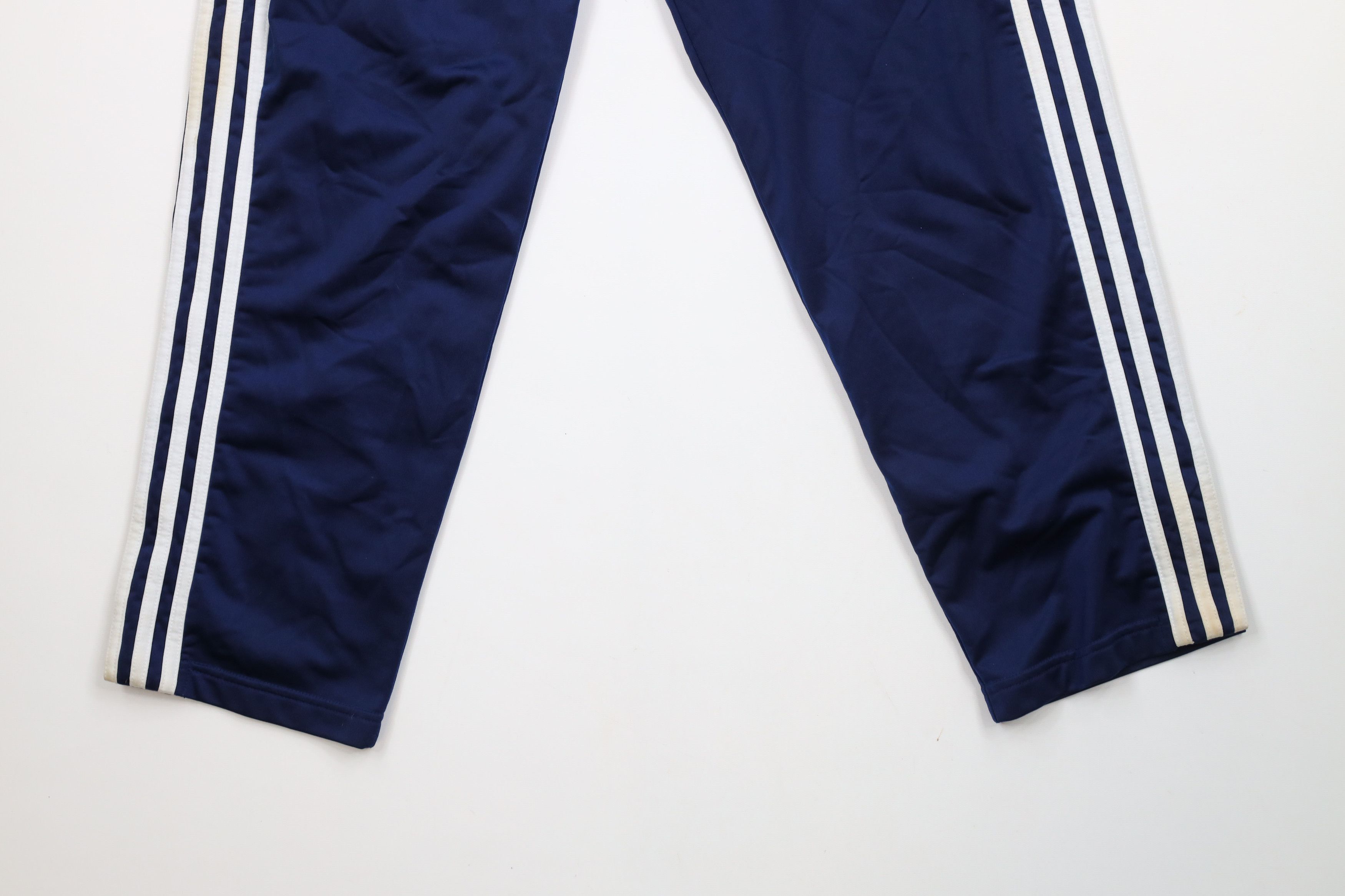 Adidas × Vintage Vintage 90s Adidas Spell Out Wide Leg Tearaway Pants Blue Size US 32 / EU 48 - 4 Thumbnail