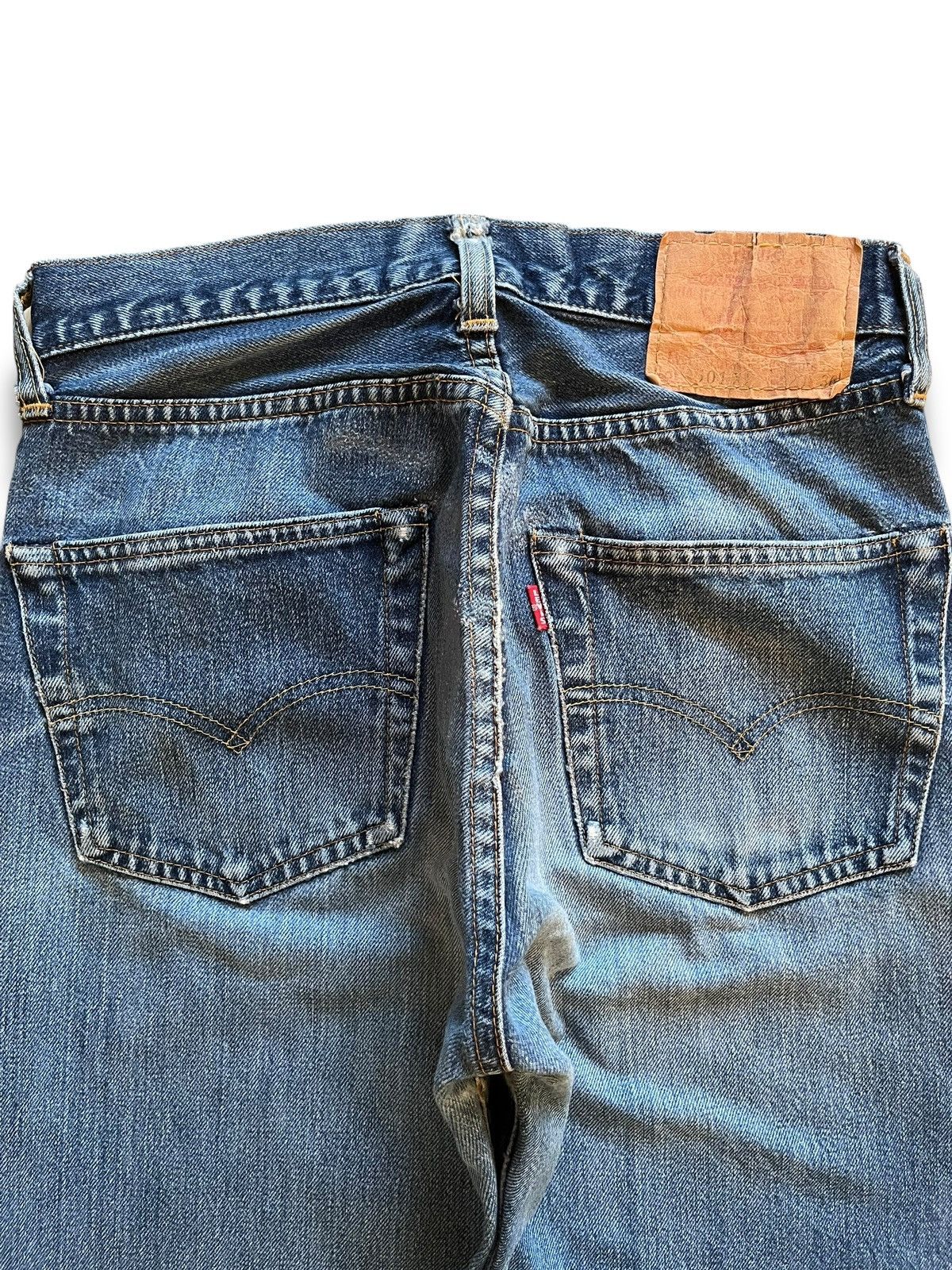 Levi's Vintage USA 80s Levis 501 Big E Selvedge Button 555 Jeans Size US 27 - 9 Thumbnail