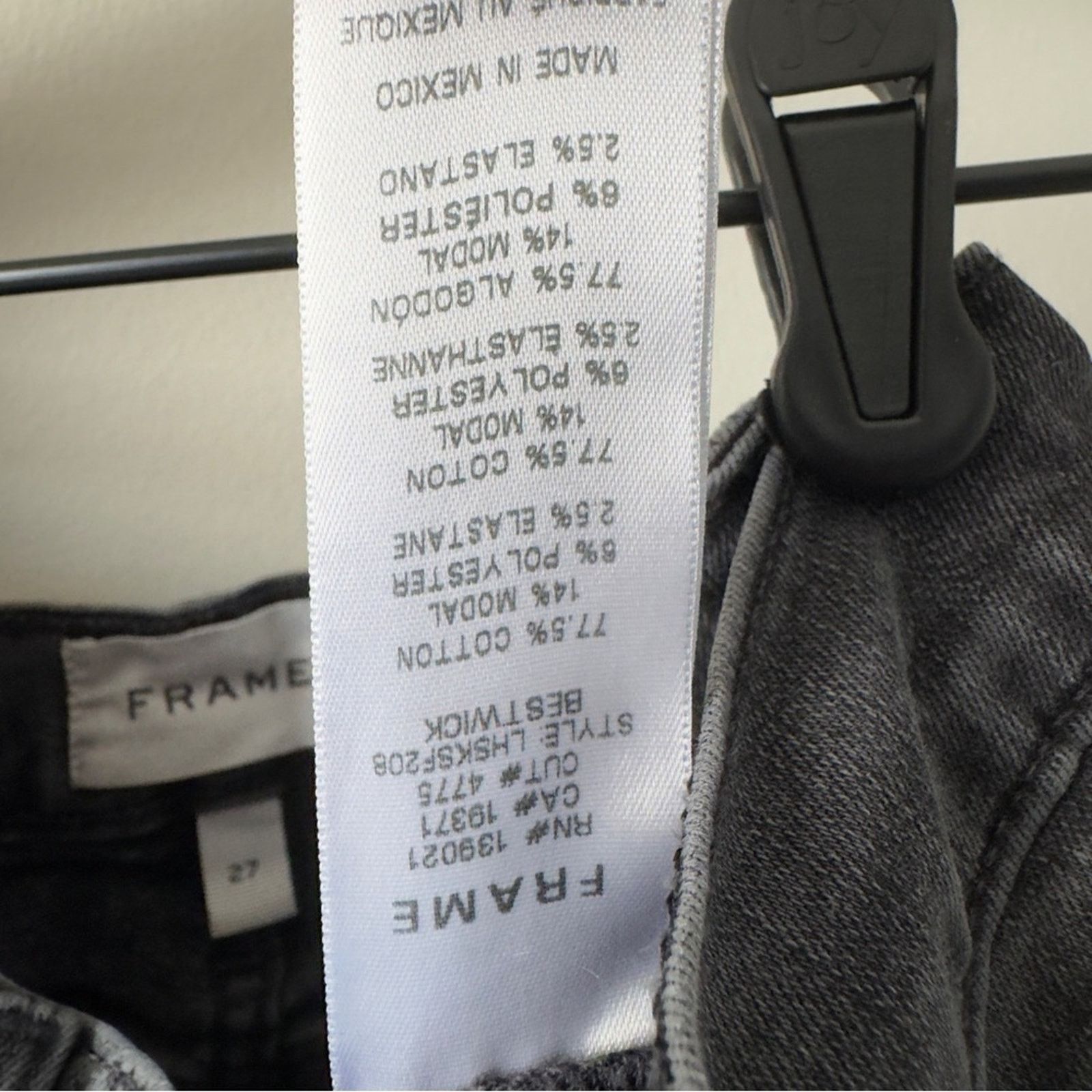 Frame Frame Le High Skinny Jeans Button Fly Denim High Rise Gray Size 27" / US 4 / IT 40 - 9 Thumbnail