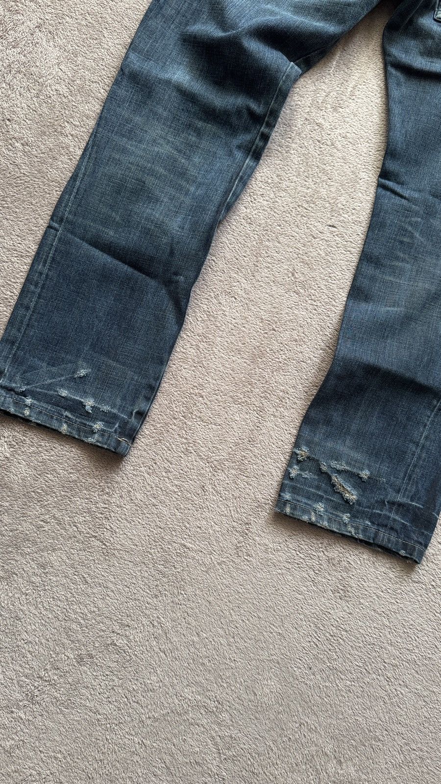Japanese Brand G-Star Straight Y2K Faded Mudwash Ripped Jeans LGB if6was9 Size US 31 - 5 Thumbnail