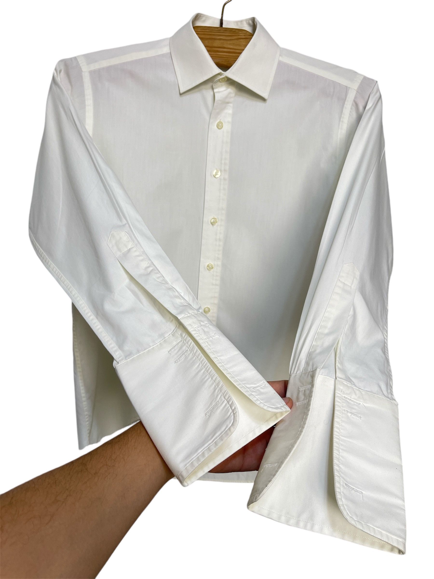 Balmain 🔥Balmain double cuff shirt offwhite size M Size US M / EU 48-50 / 2 - 2 Thumbnail