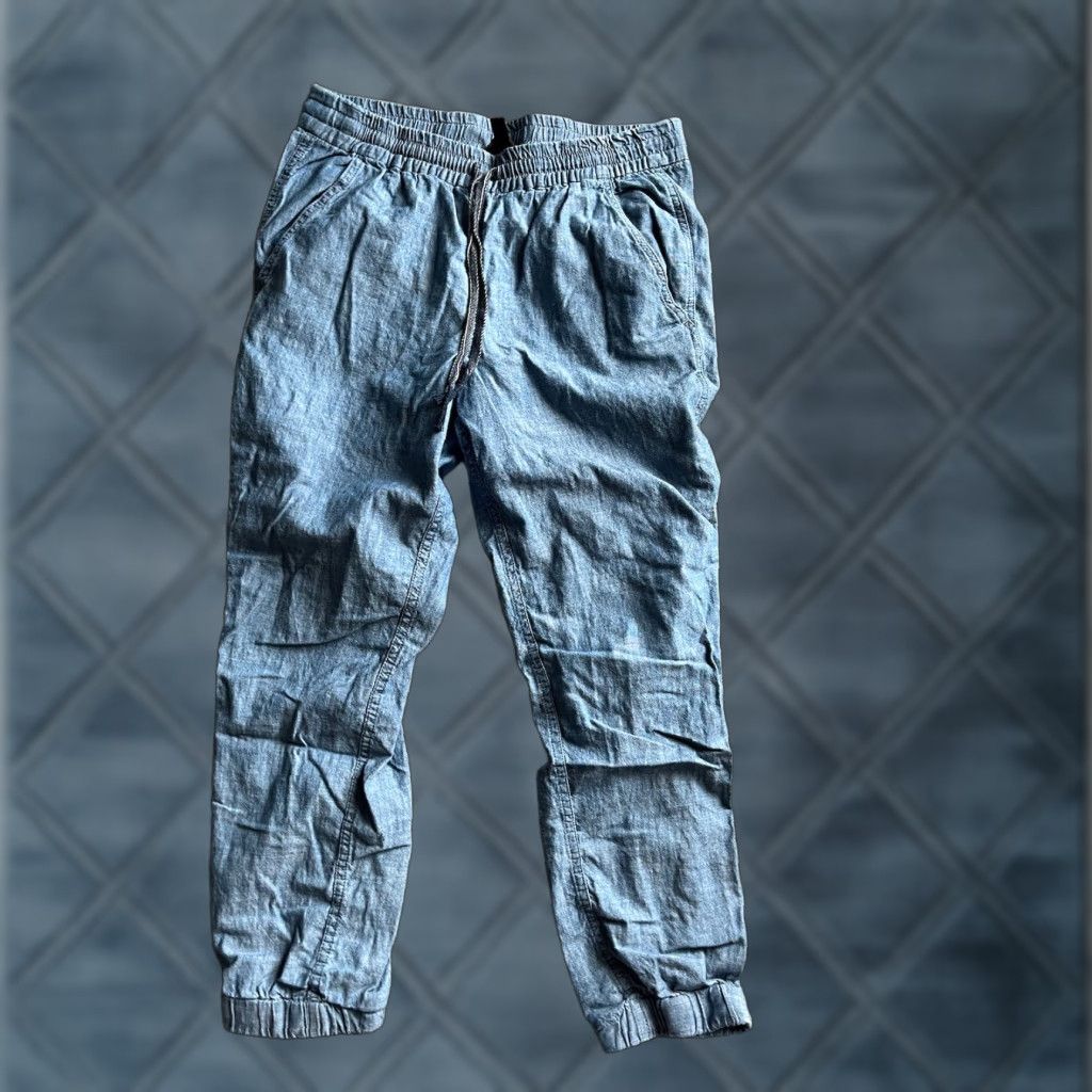 J.Crew J.Crew Jogger Pants 4 Tall Denim Chambray Blue Stretch Waist G5944 Women Pants Activewear Jeans 4 Tall Blue J.CREW Size 27" / US 4 / IT 40 - 1 Thumbnail