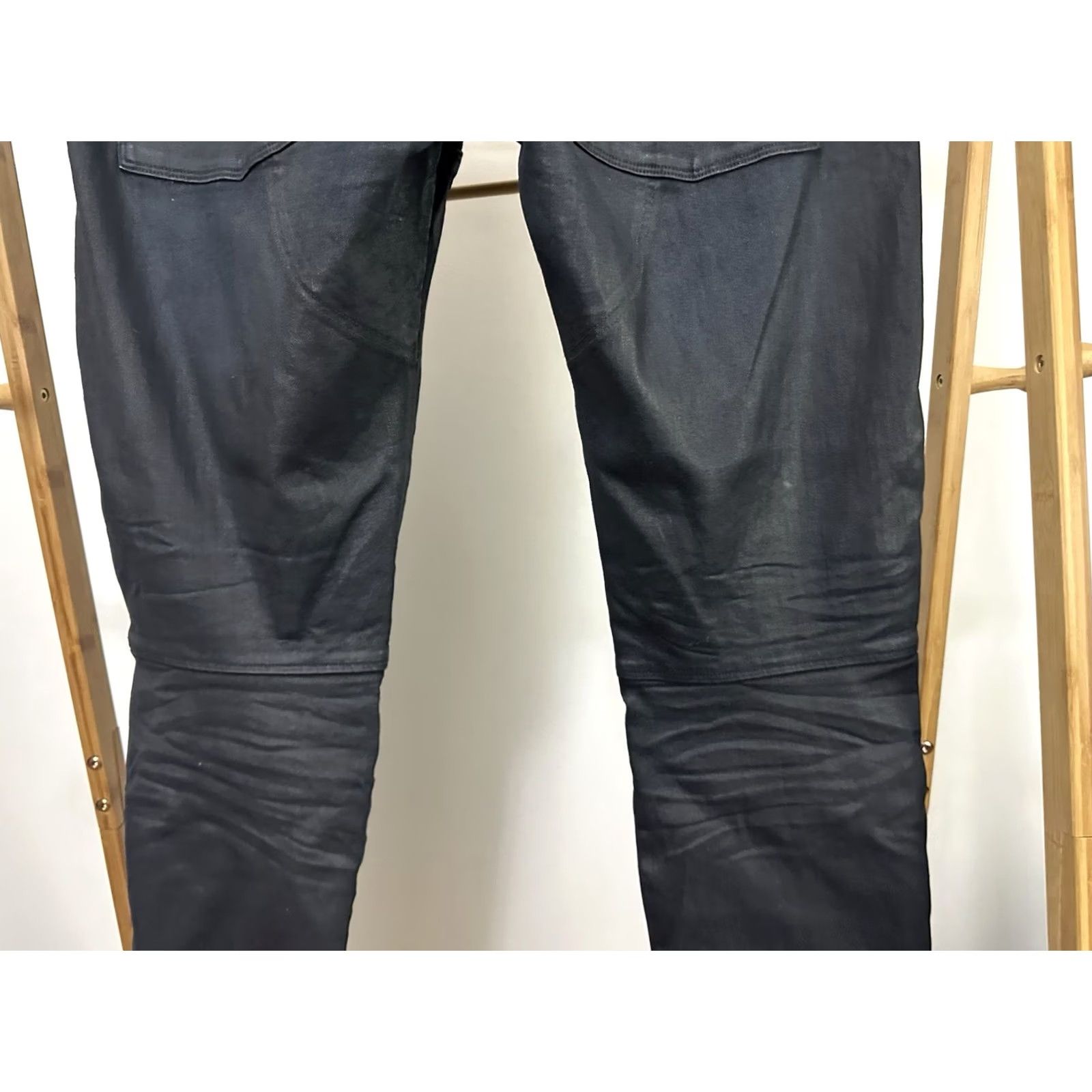 G-Star G Star Raw Jeans Mens 38x34 Dark Wash 3D Slim 5620 Waxed Double Knee Denim Pants Jeans Mens 38 Blue Black Skinny 90s 2000s Mens Size US 38 / EU 54 - 6 Thumbnail