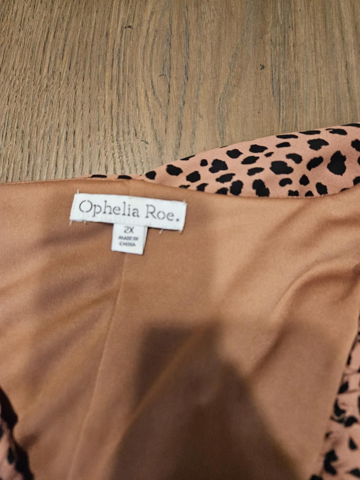 Designer Ophelia Roe Oversized Leopard Print Dress with Tiered Hem Size XXL / US 16-18 / IT 52-54 - 8 Thumbnail