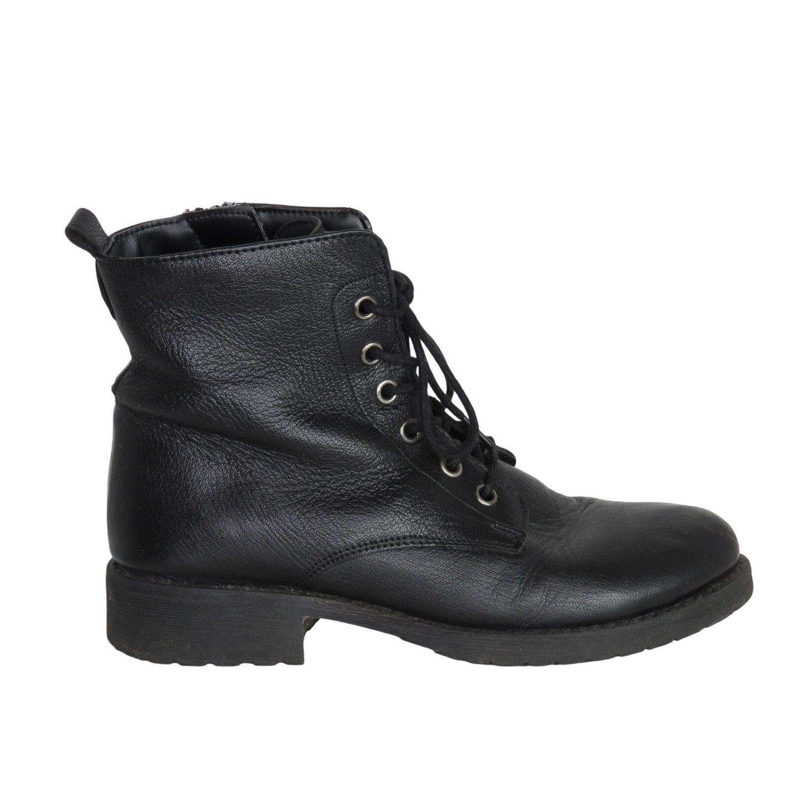 Steve Madden Steve Madden Black Leather Combat Boots Size 8 Size US 8 / IT 38 - 2 Thumbnail