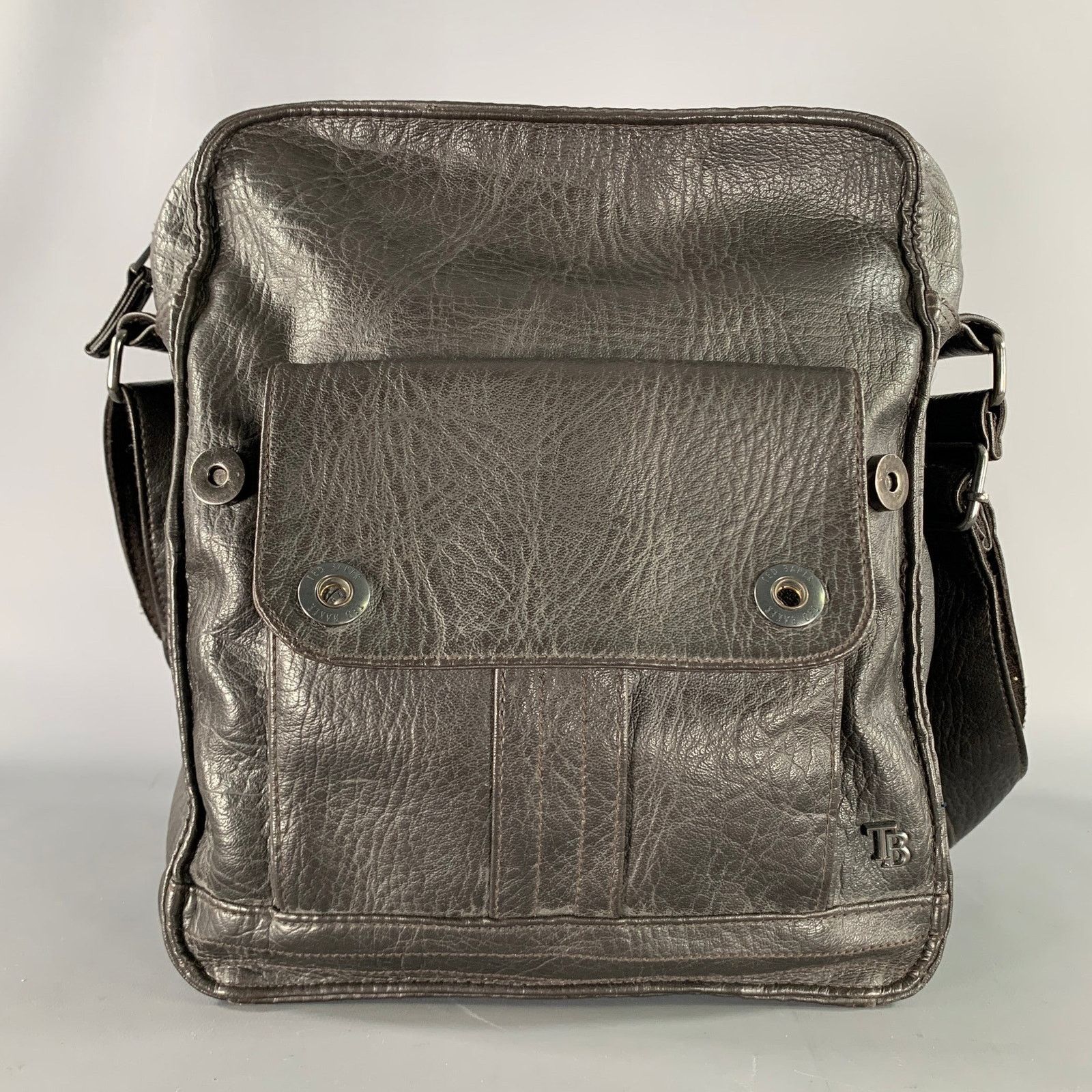 Ted Baker TED BAKER Black Crackled Polyvinyl Handbag Size ONE SIZE - 6 Thumbnail