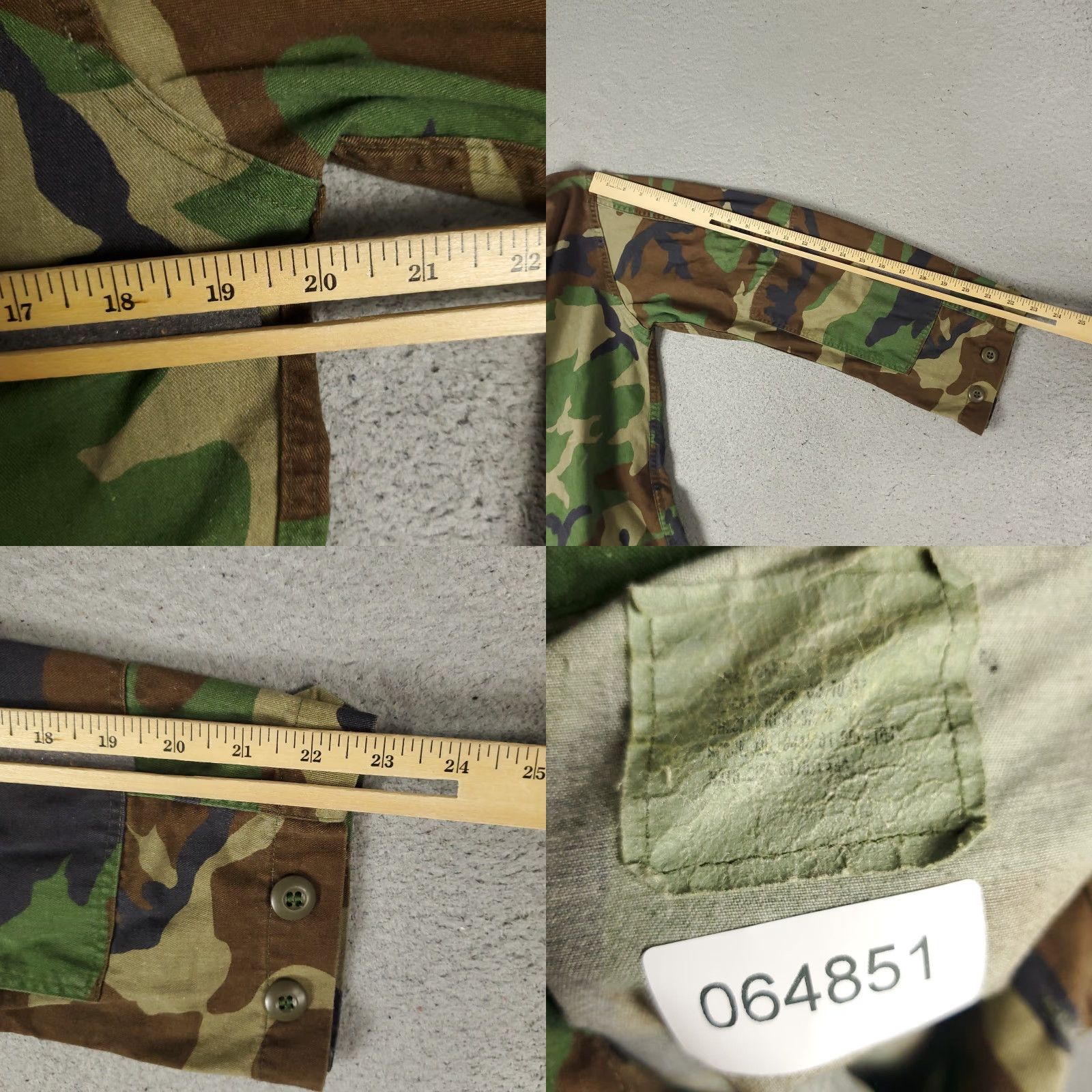 Vintage Army Jacket Mens Size Small Brown Green Camouflage Military Woodland Coat Size US S / EU 44-46 / 1 - 8 Thumbnail