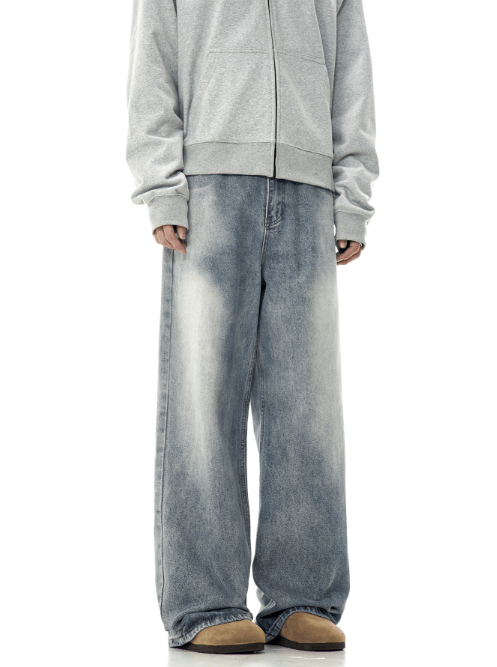 Japanese Brand × Jean American retro washed wide-leg simple loose jeans Size US 32 / EU 48 - 2 Thumbnail