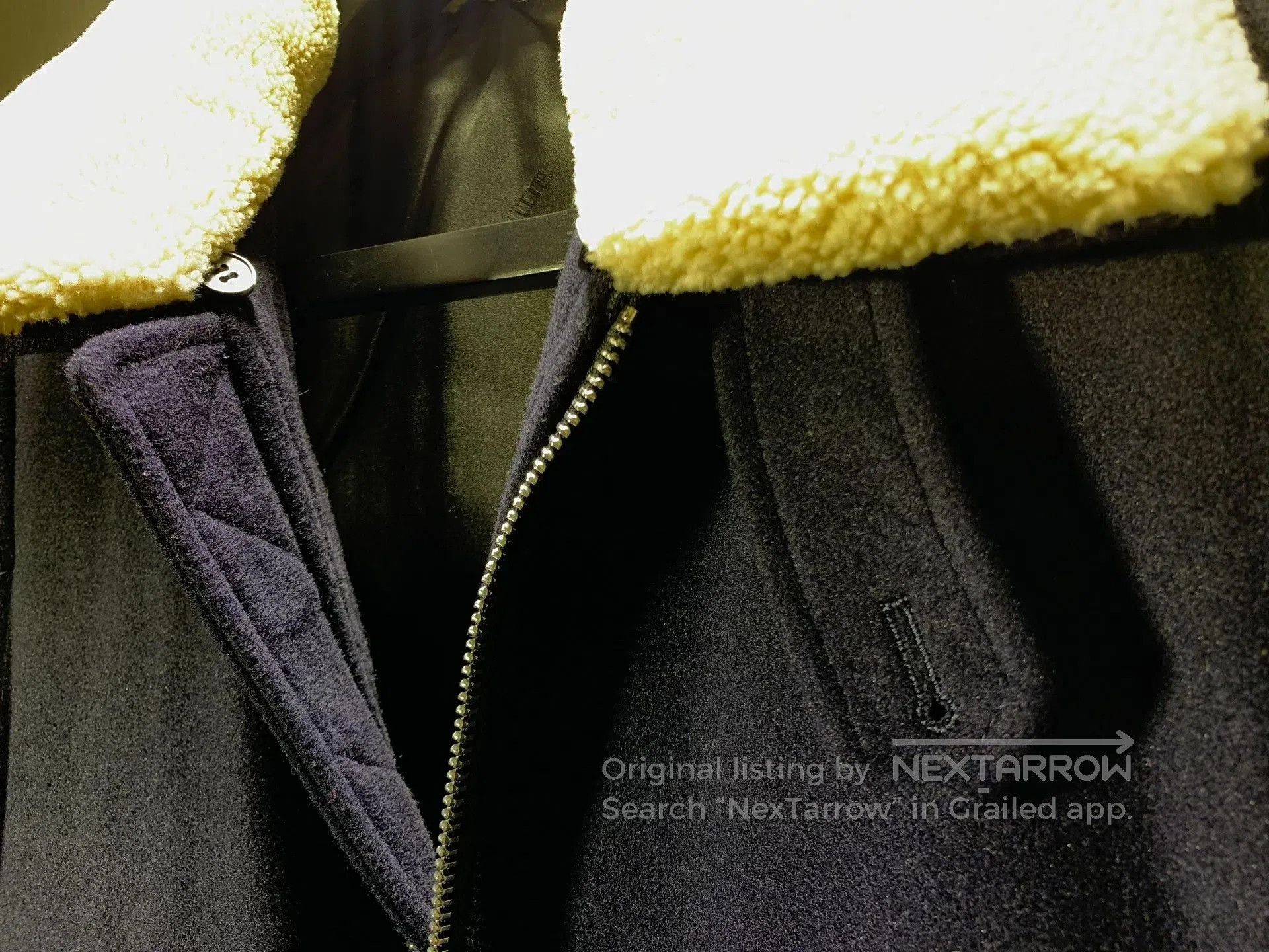 Japanese Brand AMI Men's Wool Fur Collar Jacket. Size US L / EU 52-54 / 3 - 3 Thumbnail