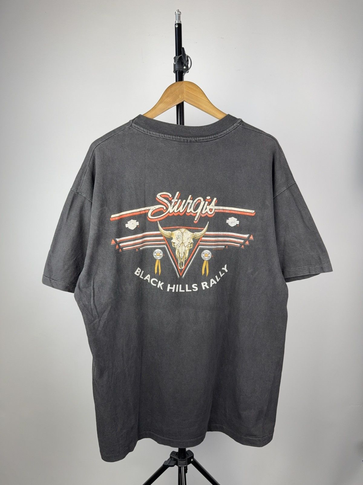 Harley Davidson Vintage 90s USA Harley Davidson Black Hills Rally Tee shirt Size US XL / EU 56 / 4 - 10 Thumbnail