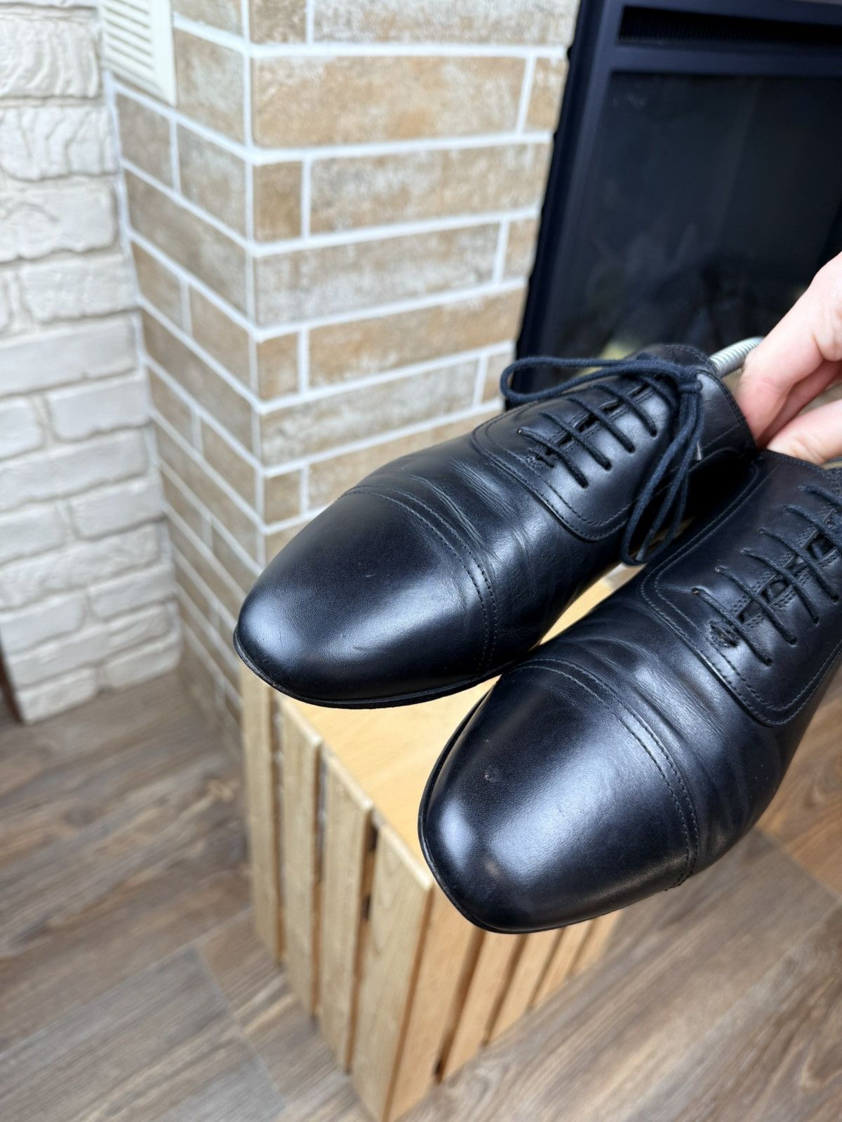 Gucci Gucci Black Leather Oxford Formal Shoes Size US 7.5 / EU 40-41 - 7 Thumbnail