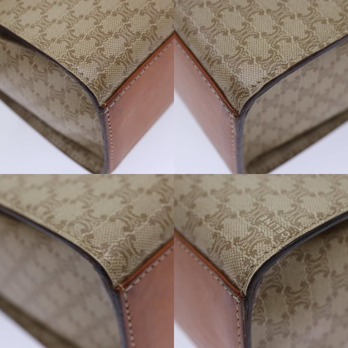 Celine CELINE Macadam Canvas Shoulder Bag Beige Size ONE SIZE - 10 Thumbnail
