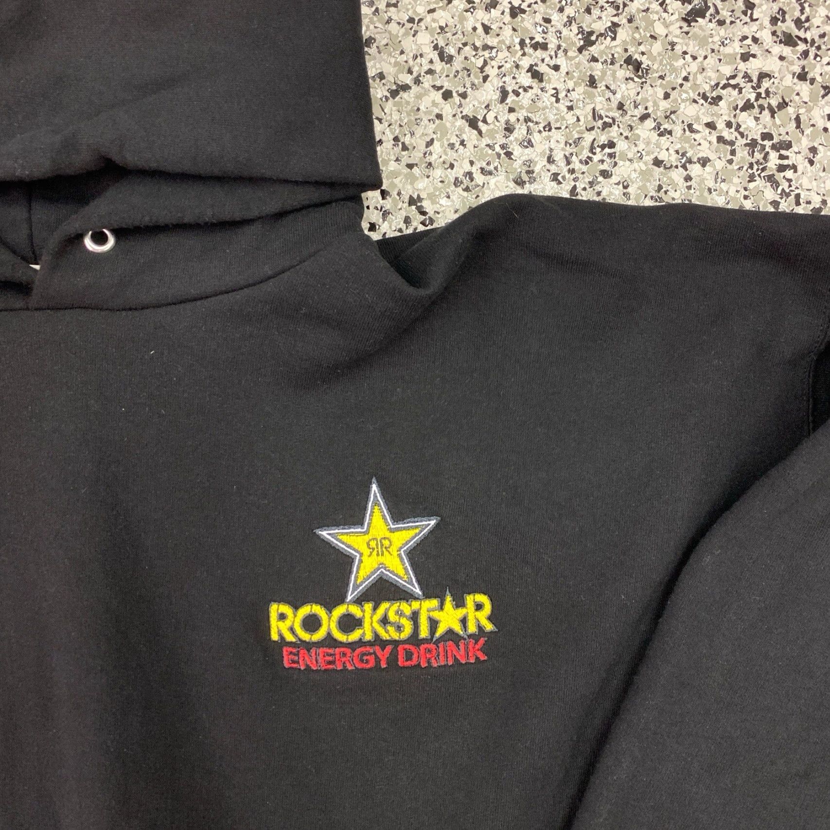 Hanes VINTAGE Rockstar Energy Drink Hoodie Sweatshirt XXL Black Embroidered RR Size US XL / EU 56 / 4 - 2 Thumbnail