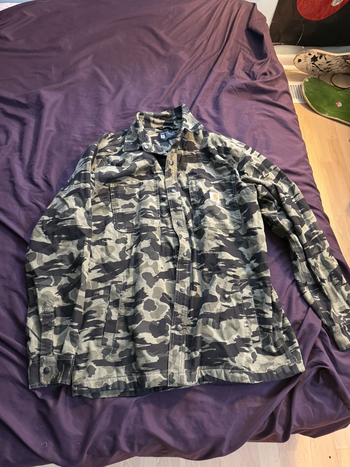 Carhartt jacket camo mens large