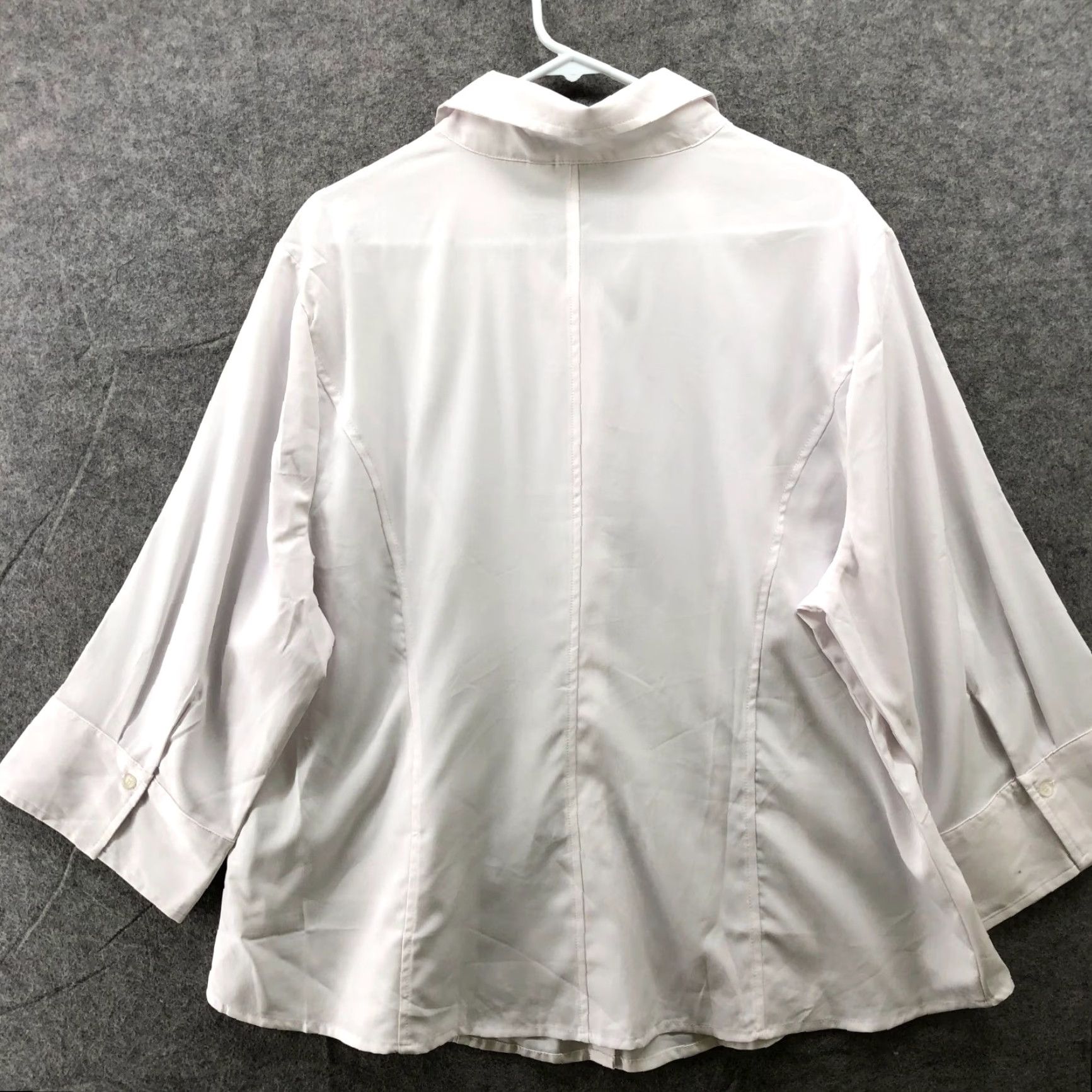 Vintage CATO White Button Down Shirt Womens 24W 3/4 Sleeve Blouse (Plus) Size 4XL / US 24-26 - 2 Thumbnail