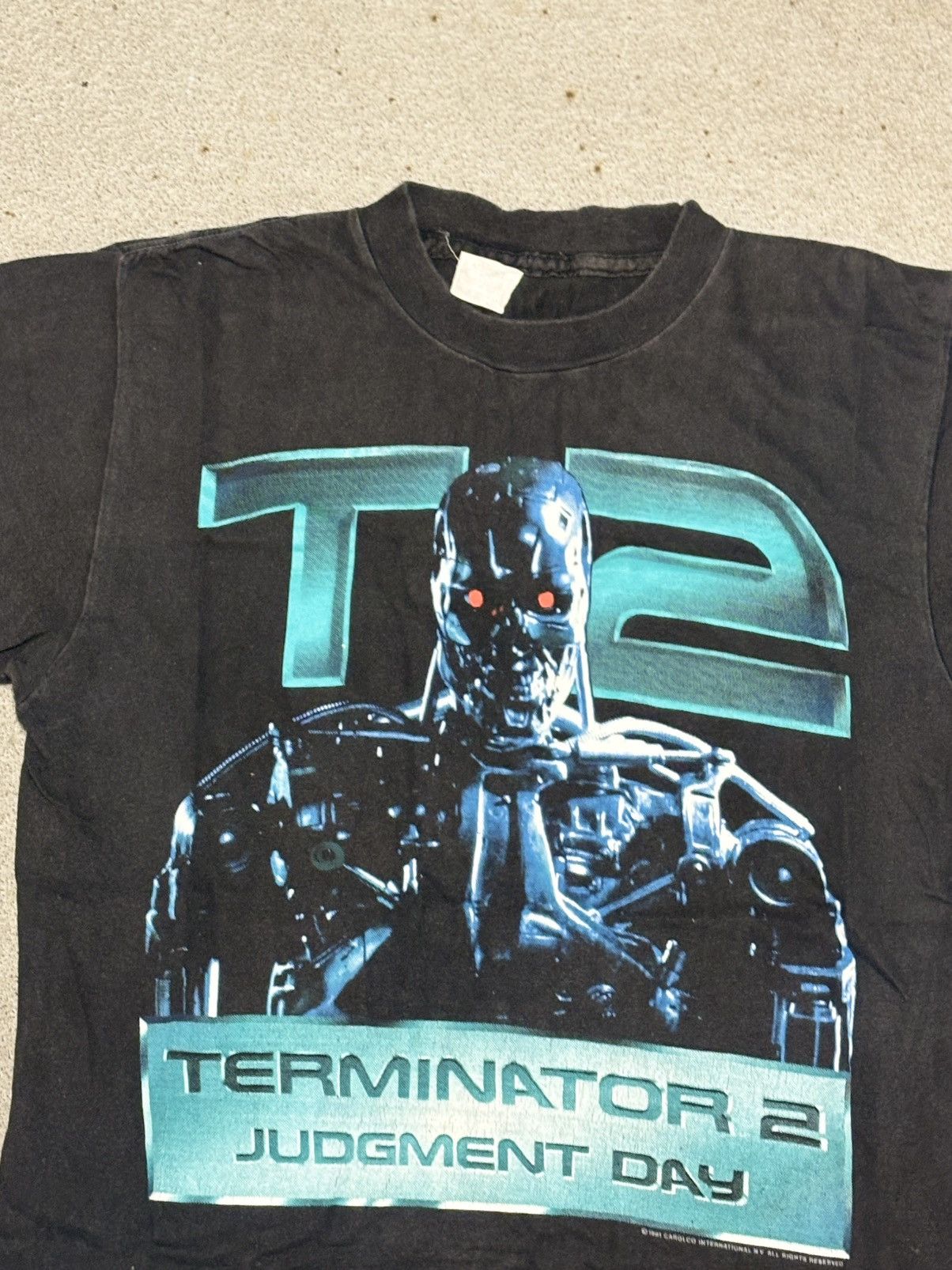 Vintage 1991 Terminator 2 promo tshirt Size US L / EU 52-54 / 3 - 2 Thumbnail