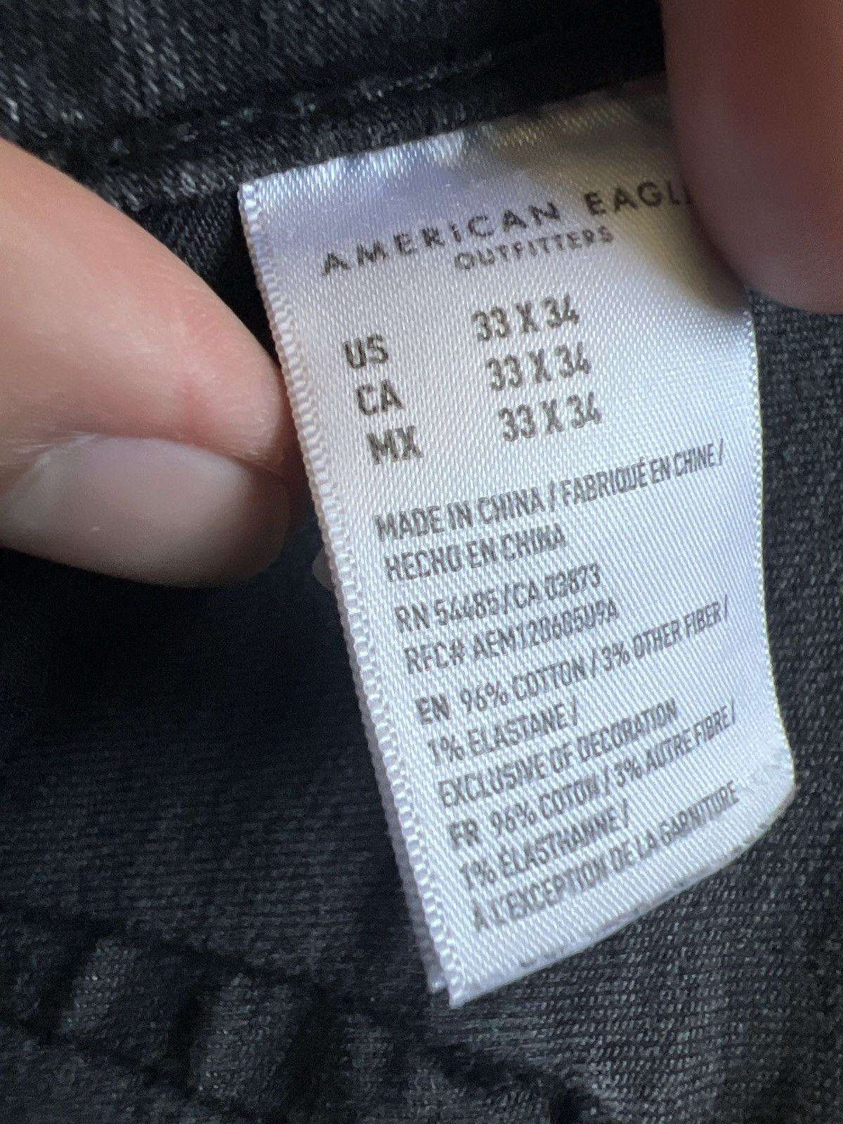 American Eagle Outfitters American Eagle AirFlex+ Black Jeans 33/34 Size US 34 / EU 50 - 3 Thumbnail