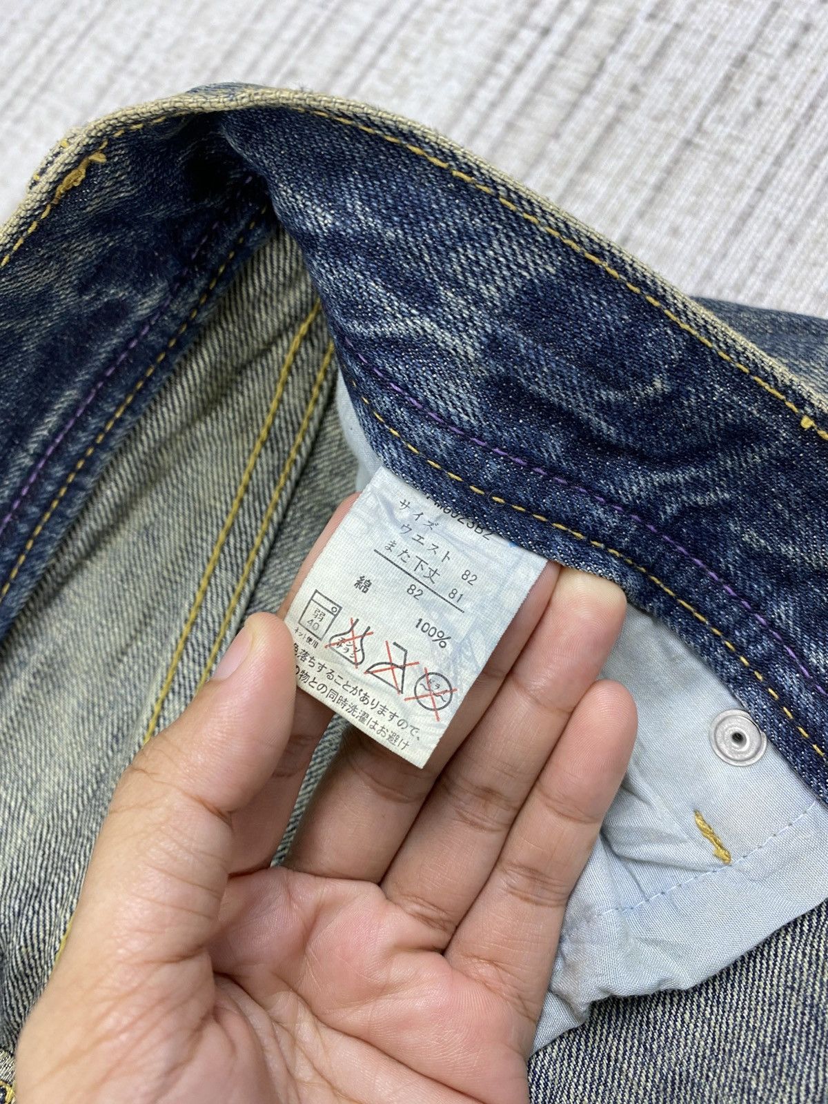 GOA Vintage Flared Japanese Brand Paint Splatter Denim Pants Size US 32 / EU 48 - 12 Thumbnail