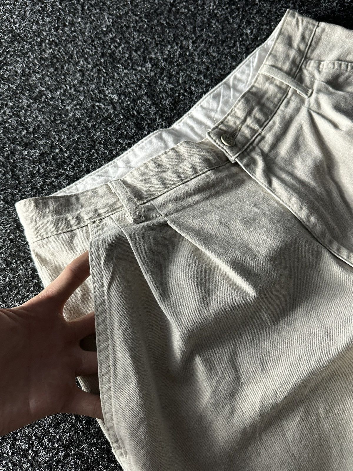 Lee × Vintage AVANT-GARDE Vintage LEE Flared Stonewashed Y2K Summer Pants Size 34" / US 12 / IT 48 - 5 Thumbnail