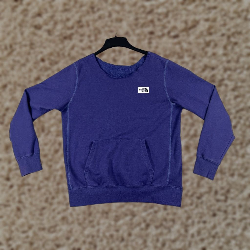 The North Face The North Face Sweater Womens Large Purple Long Sleeve Cotton Blend Jersey READ Size L / US 10 / IT 46 - 1 Thumbnail