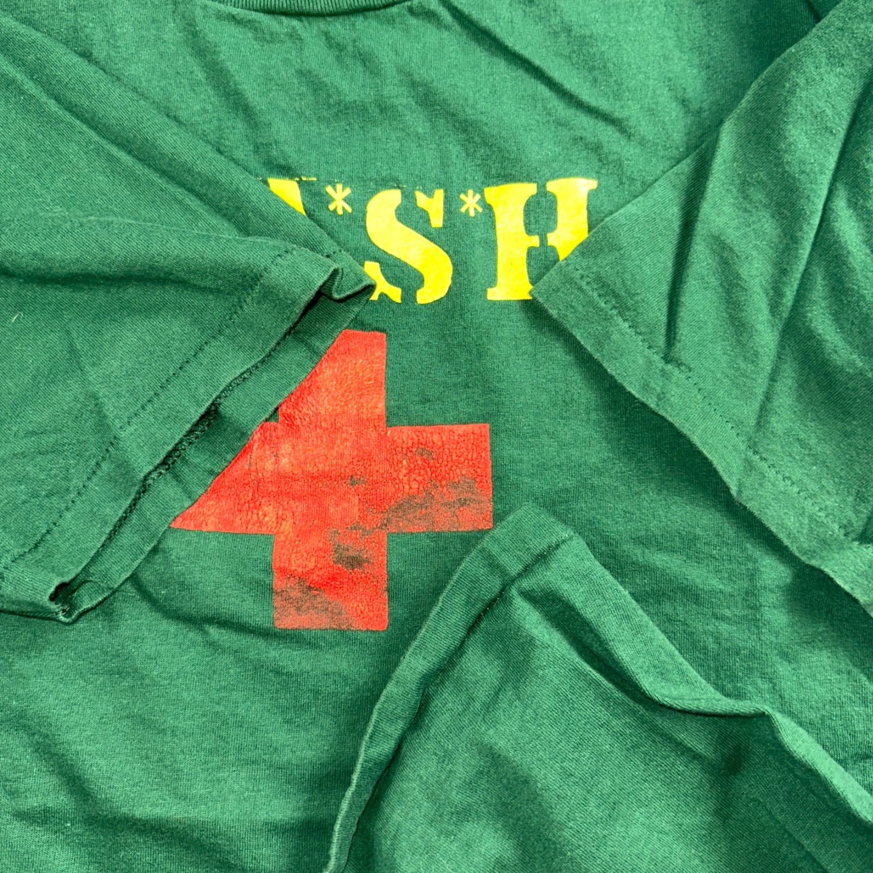 Vintage VINTAGE Oneita Mash Red Cross XL VTG T Shirt Military Green Army USA Short Sleeve Crew Neck Men XL Green Stitch 70s 80s 90s Vintage Size US XL / EU 56 / 4 - 5 Thumbnail