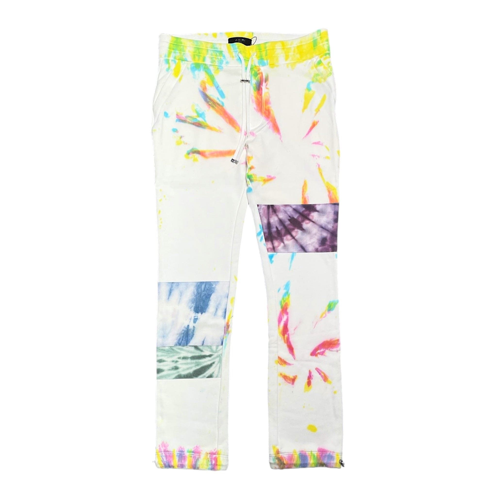 Amiri Amiri Tie Dye Art Patch Sweatpants White Multi Size US 30 / EU 46 - 1 Thumbnail