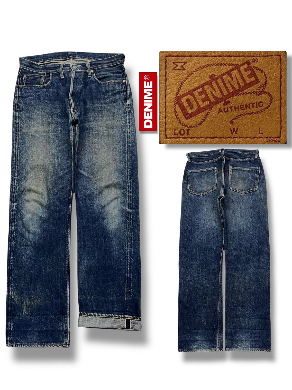 Denime Vintage 90s Denime Osaka Five Japanese Selvedge Denim | W32 Size US 32 / EU 48 - 1 Thumbnail
