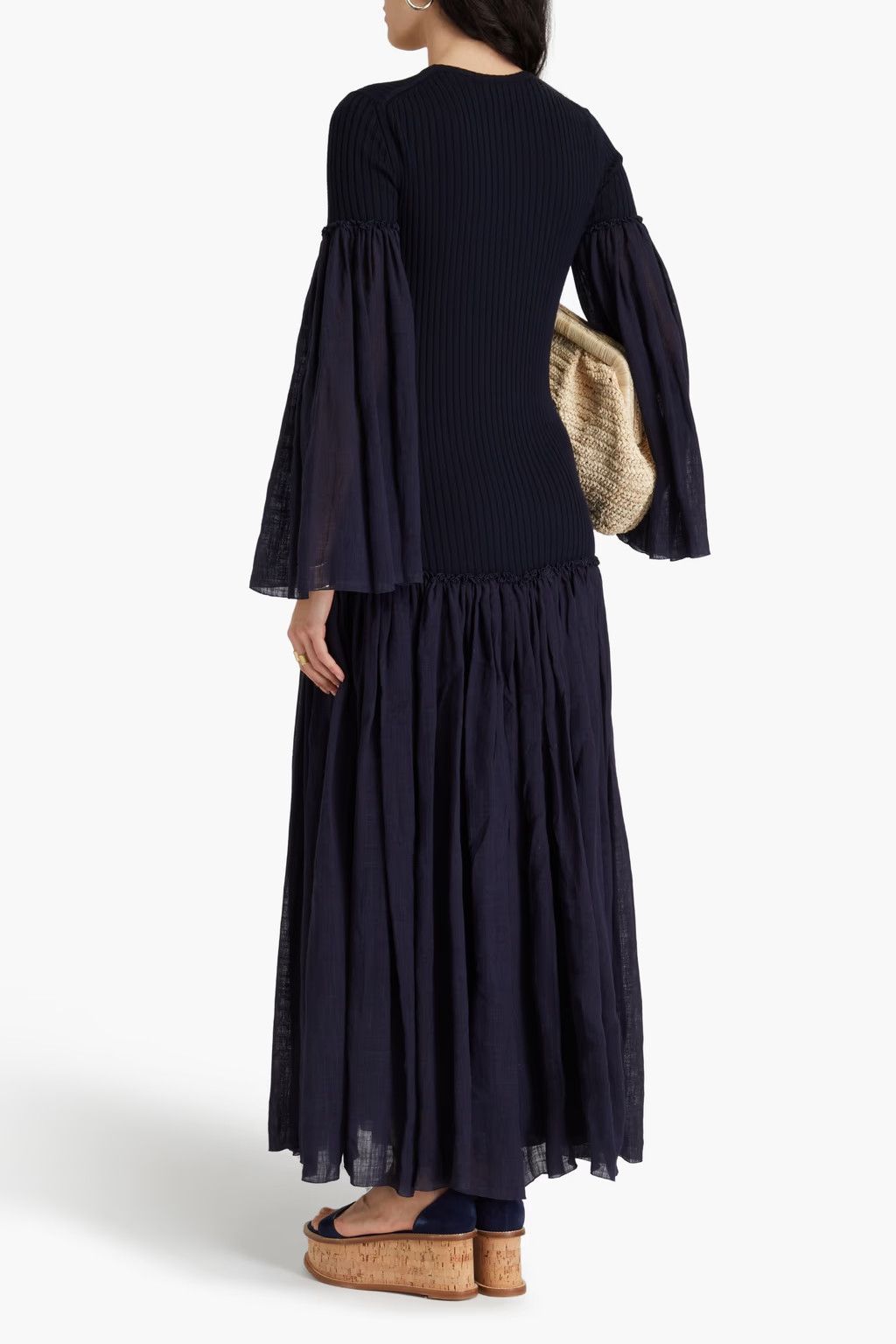 Chloe o1y0825 Maxi Dress in Midnight Blue Size S / US 4 / IT 40 - 3 Thumbnail