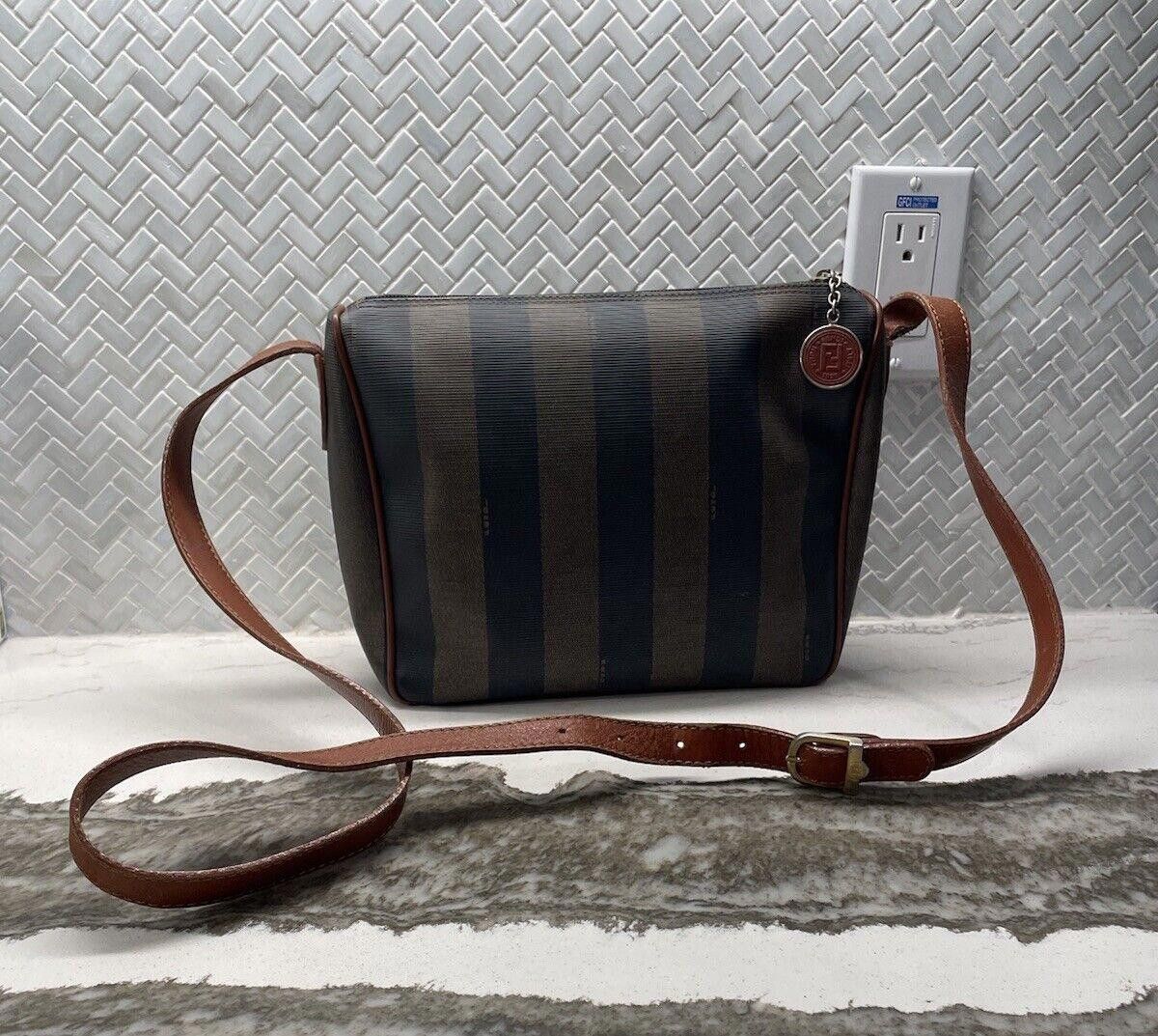 Fendi Vintage Fendi Pequin Striped Coated Canvas Crossbody Bag VG+ Size ONE SIZE - 1 Thumbnail