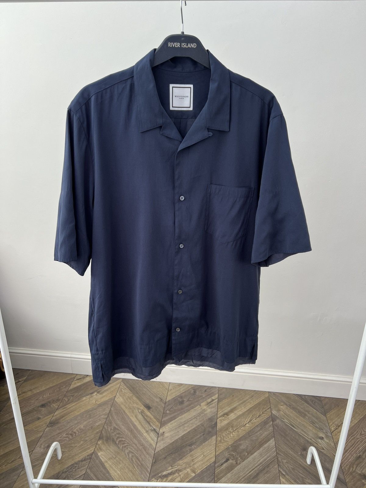 Wooyoungmi Vintage Wooyoungmi Navy Button-Up Shirt Size US L / EU 52-54 / 3 - 1 Thumbnail