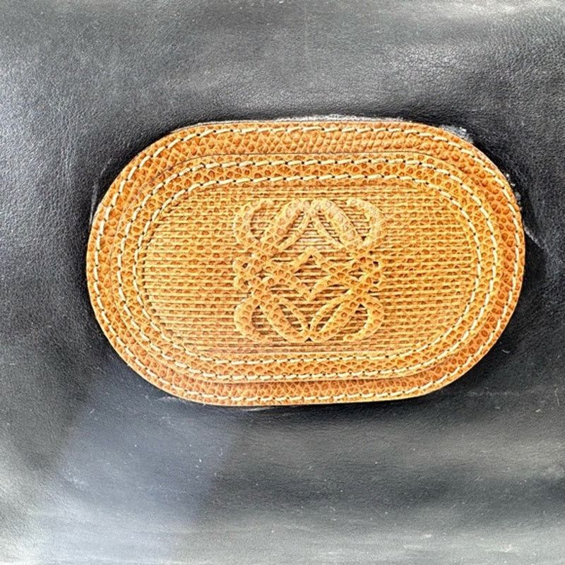 Loewe Loewe Black and Tan Leather Clutch Size ONE SIZE - 4 Thumbnail