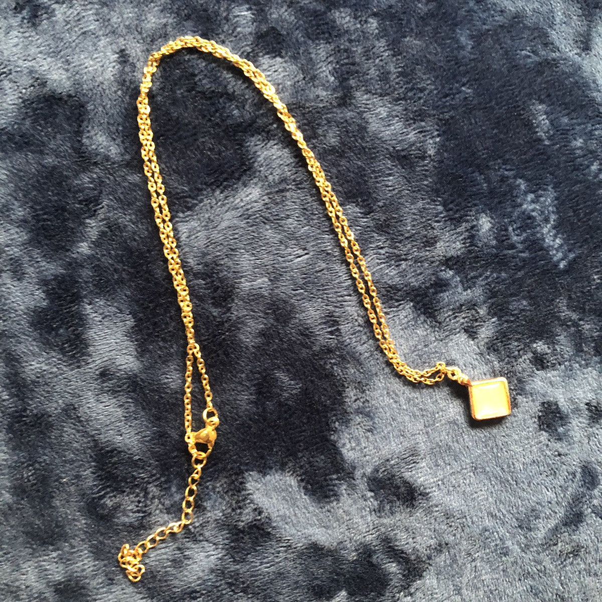 Handmade Handcrafted vintage gold plated cat eye glass necklace Size ONE SIZE - 9 Thumbnail