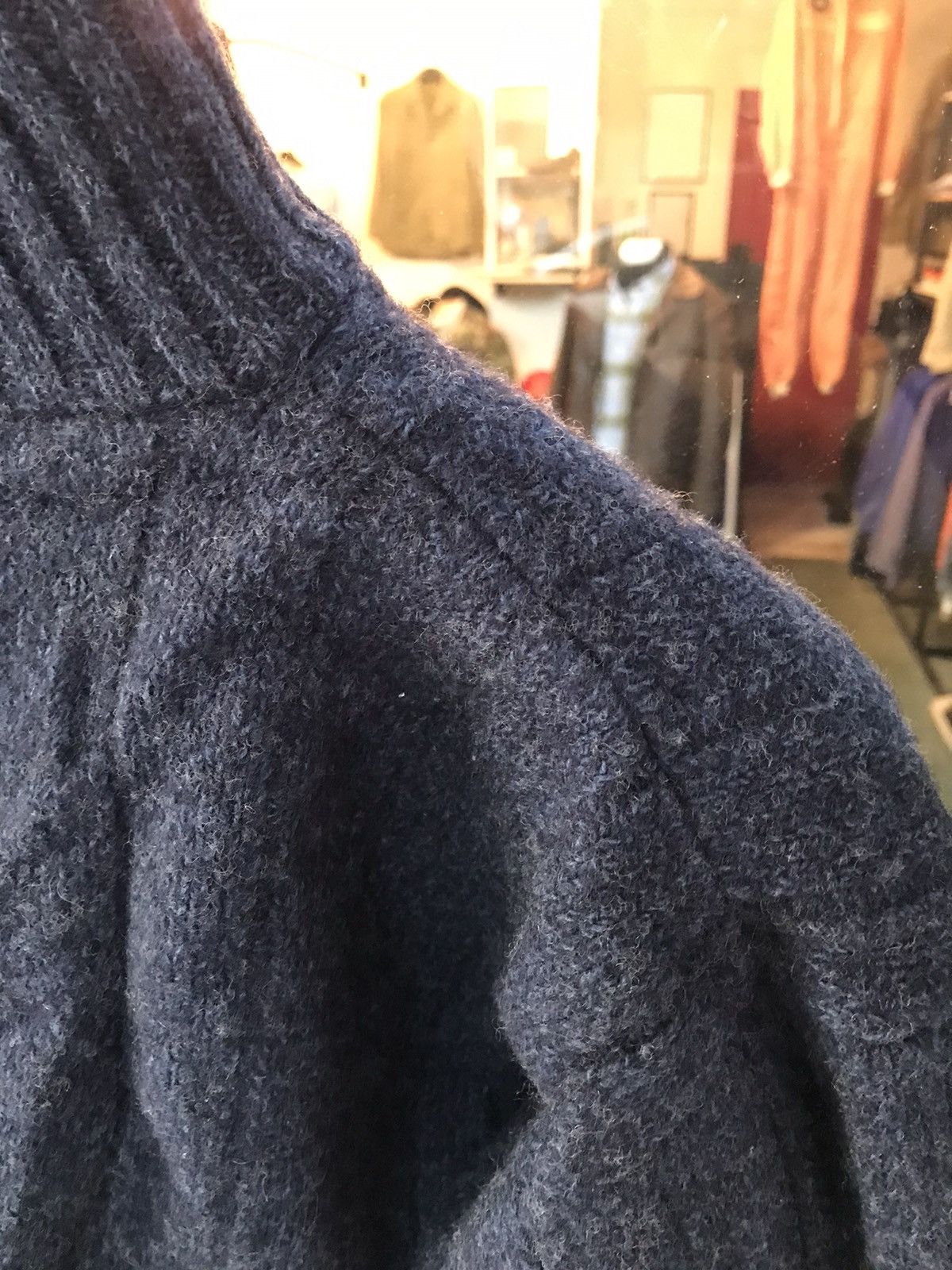 Other WOOL cotton blend THICK RIBBED QUARTER ZIP JUMPER Size US S / EU 44-46 / 1 - 6 Thumbnail