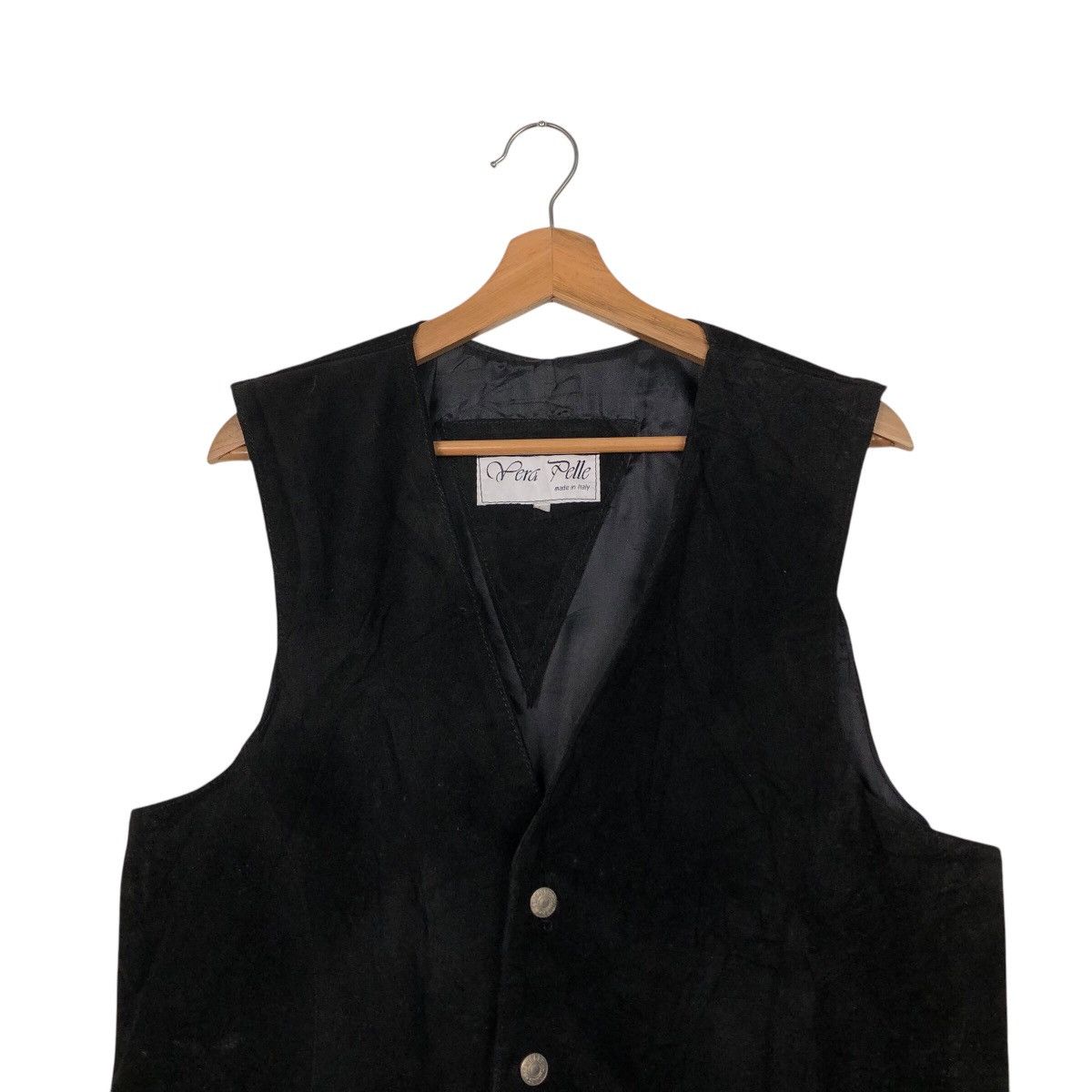 Japanese Brand 📌Vintage Vera Pelle Biker Vest Genuine Leather Utility Wear Size US L / EU 52-54 / 3 - 4 Thumbnail