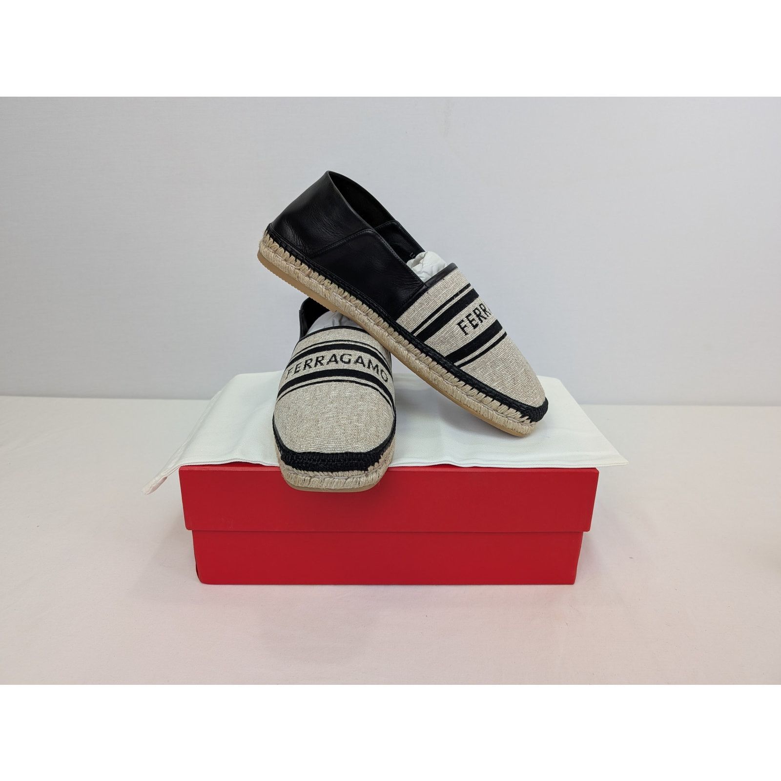 Salvatore Ferragamo o1rshd1 Jacquard canvas espadrilles shoe in multicolor Size US 12 / EU 45 - 17 Thumbnail