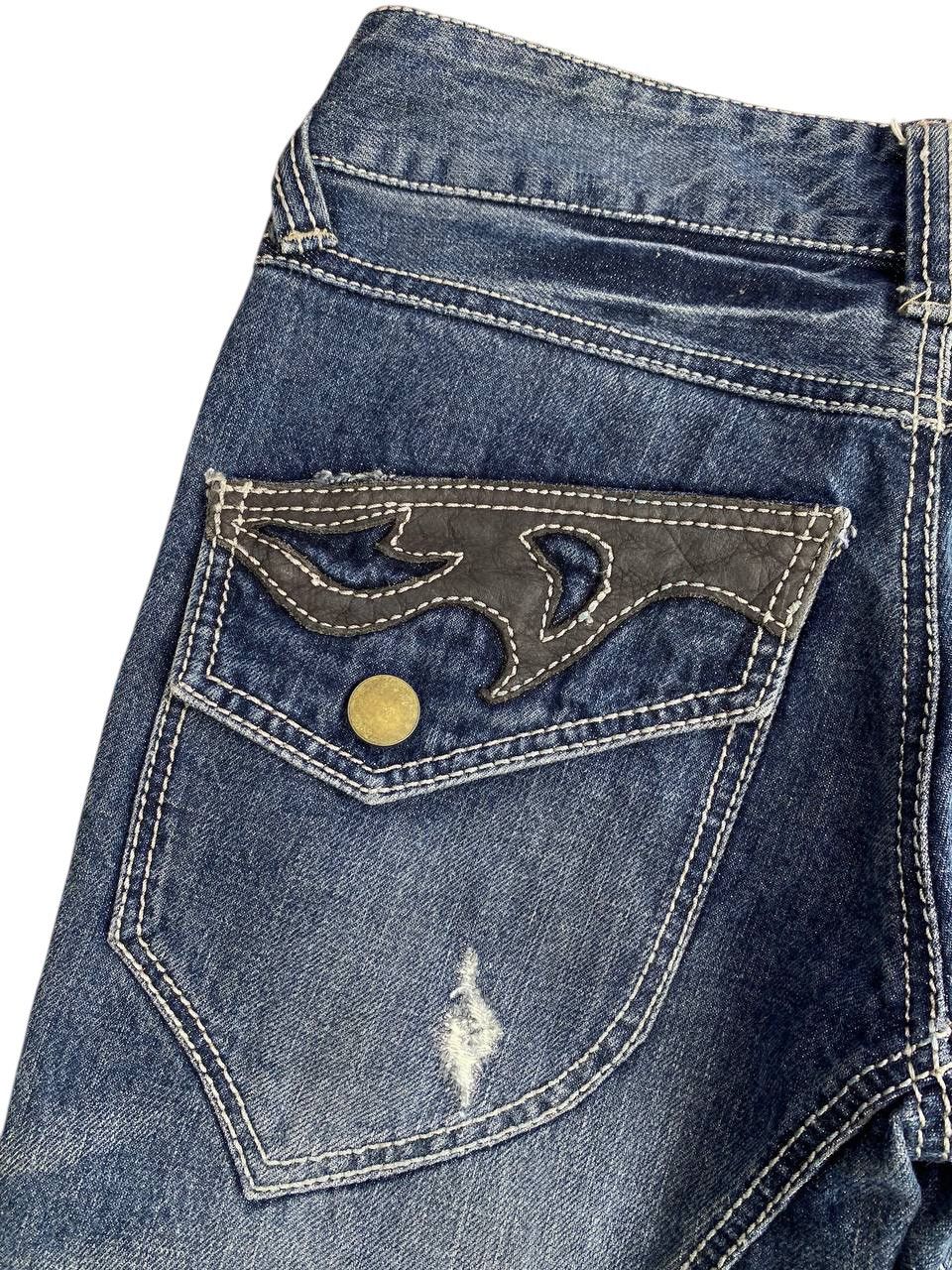 JACKROSE 2000’s Y2K Jackrose Distressed Repaired Flared Denim Size US 30 / EU 46 - 14 Thumbnail