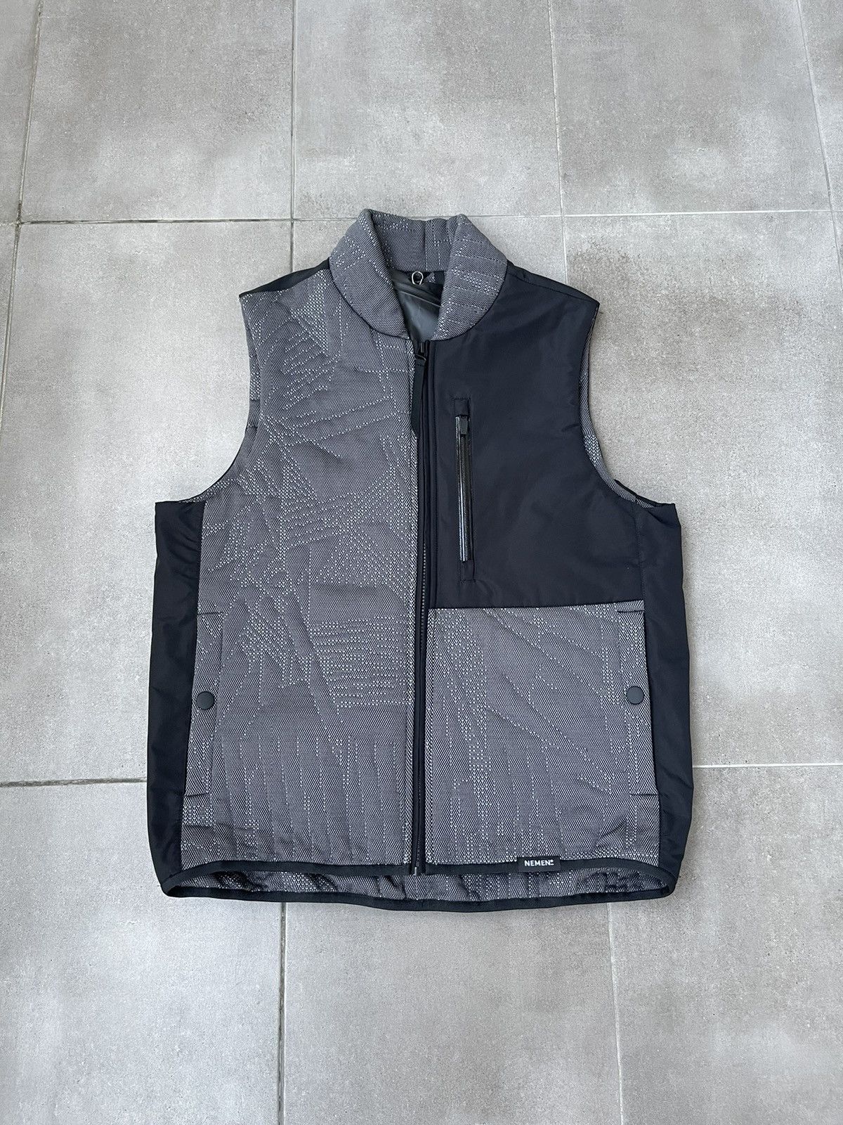 Nemen !DS! SS23 Nemen Chest Pocket 3D Knitted Black Vest Size US M / EU 48-50 / 2 - 8 Thumbnail