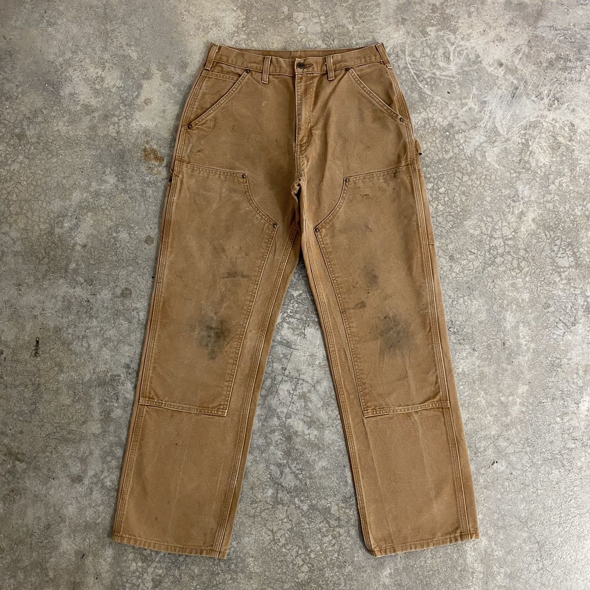 Carhartt Vintage Carhartt Double Knee Tan Dirty Carpenter Pants Size US 30 / EU 46 - 2 Thumbnail