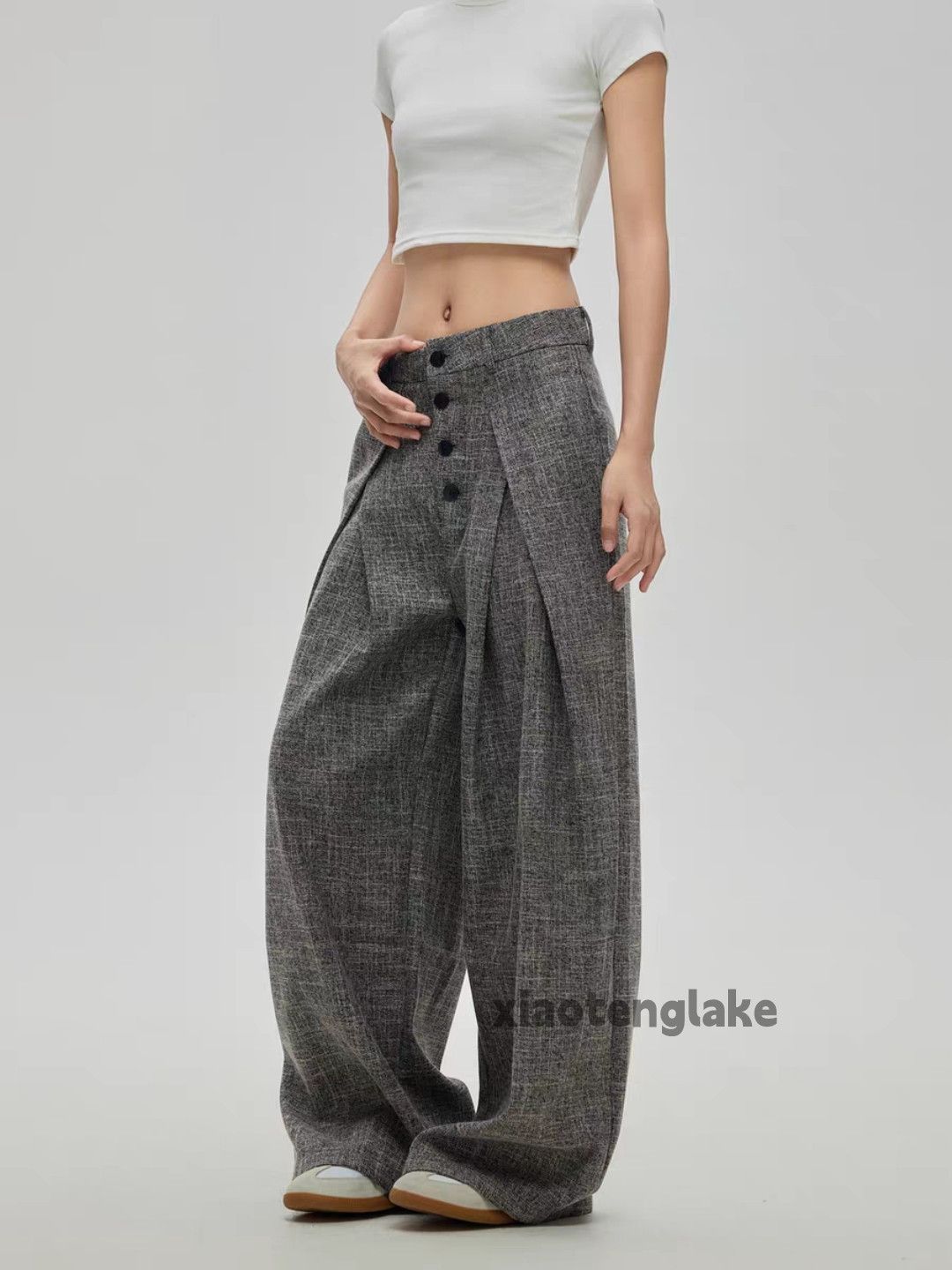 Vintage xtl retro y2k loose hiphop baggy flared yuppie pants Size US 30 / EU 46 - 4 Thumbnail
