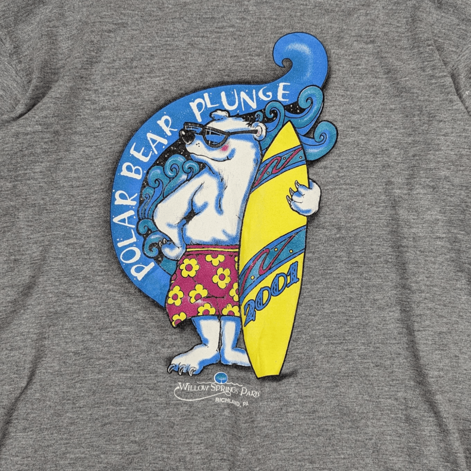 Jerzees Vintage 2001 POLAR BEAR PLUNGE Surf Long Sleeve T-Shirt Size US M / EU 48-50 / 2 - 5 Thumbnail
