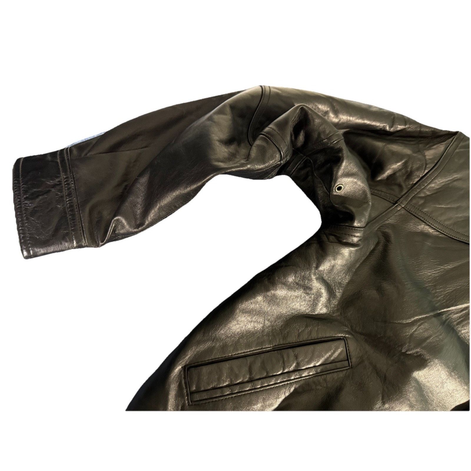 Excelled Excelled Budweiser Genuine Lambskin Leather Bomber Jacket Size US L / EU 52-54 / 3 - 10 Thumbnail